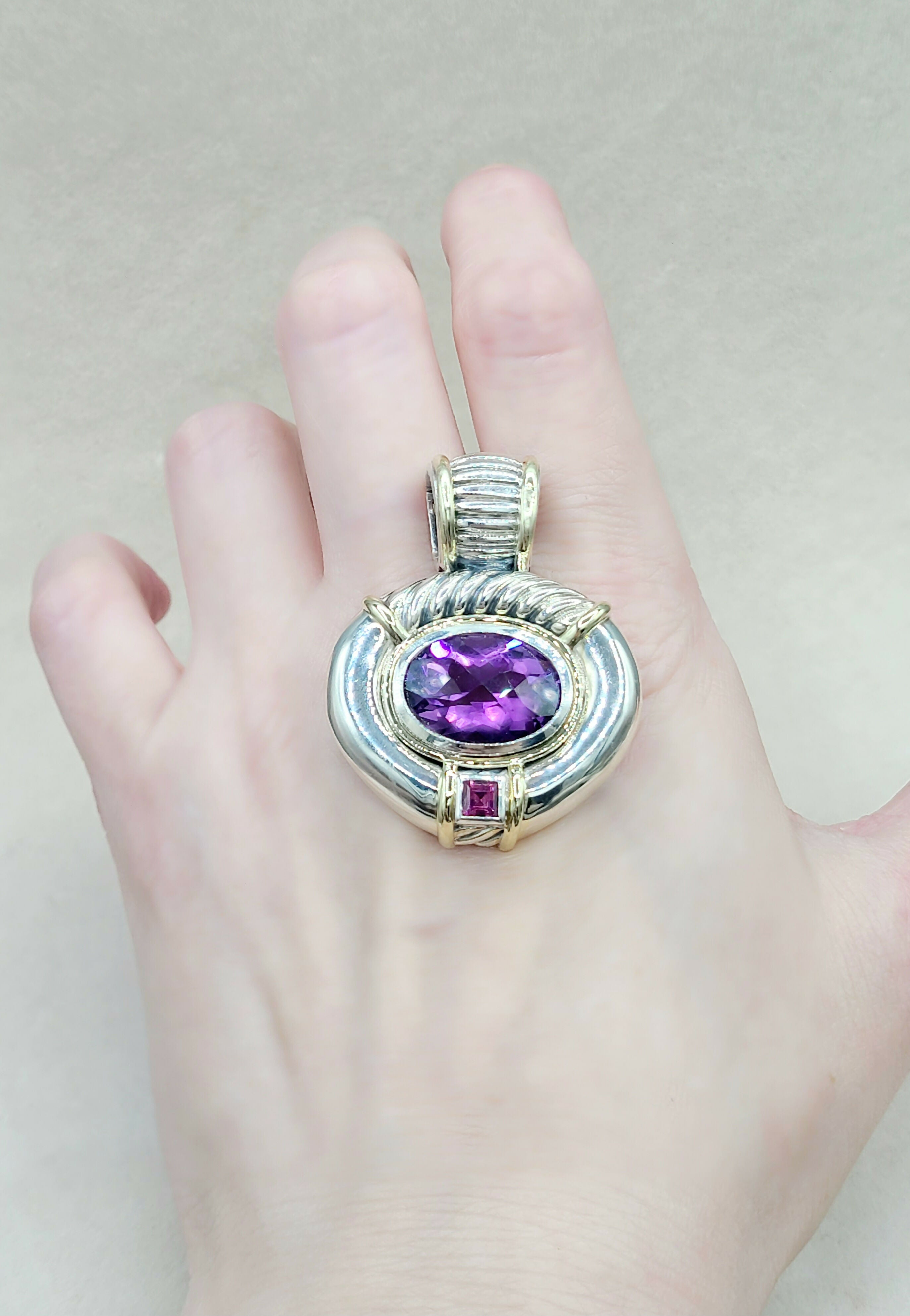 David Yurman Renaissance Pendant Amethyst & Pink Tourmaline、mySite、hinf8tx79