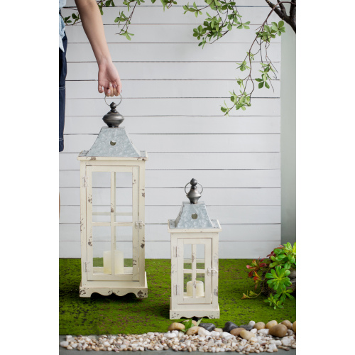 Wooden Candle Lantern Decorative, Hurricane Lantern Holder Decor for Indoor Outdoor, Home Garden Wedding、、xpatfood