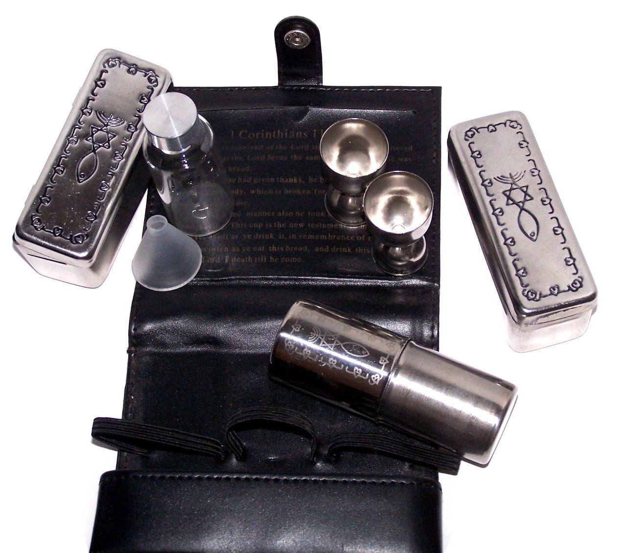 Holy Land Market Meal That Heals Communion Kit - Complete Set with Leather Belt Bag with Messianic Seal、mySite、topwebapps