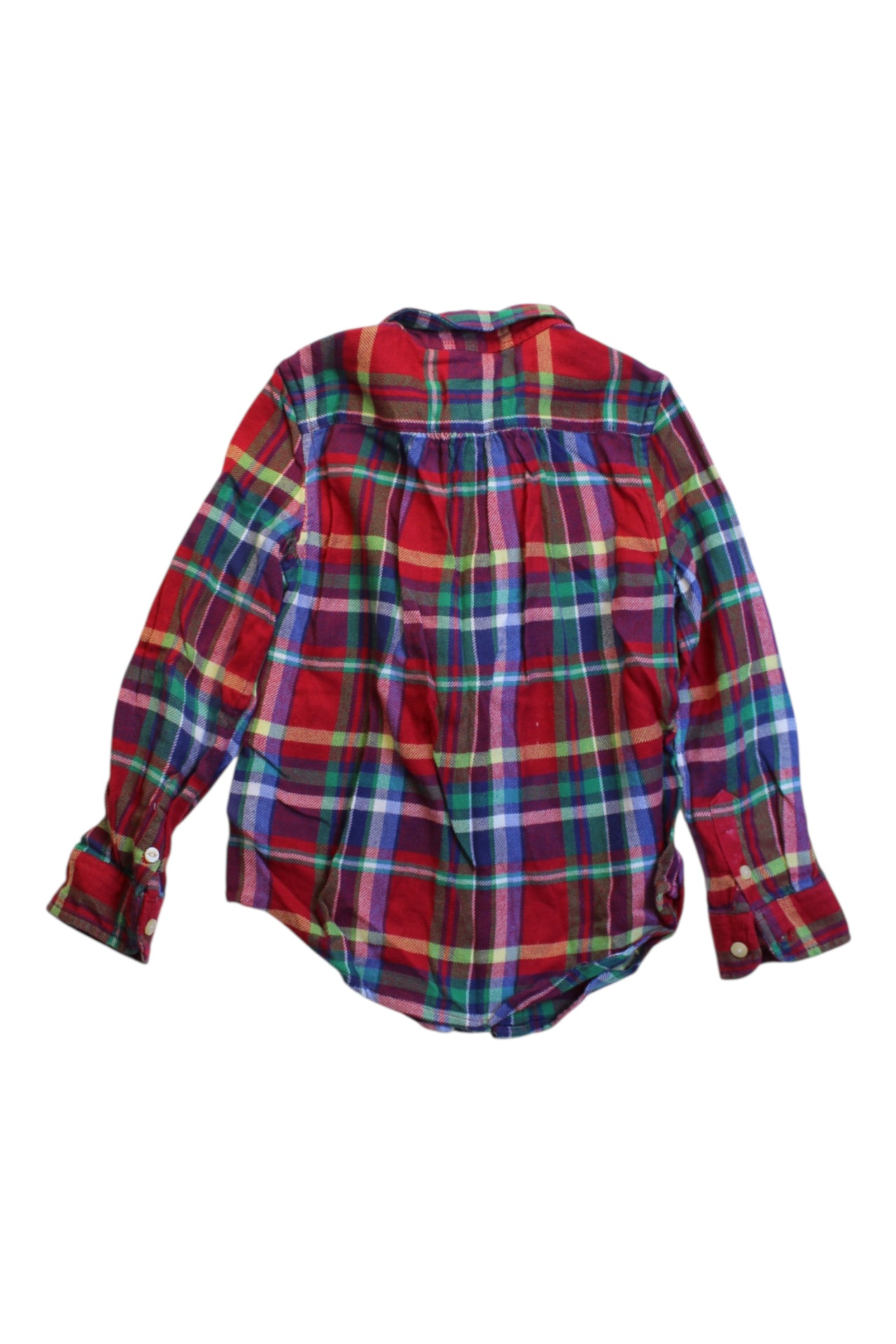 Polo Ralph Lauren Ruffled Plaid Button-Down Shirt 5T、mySite、g9winljtr