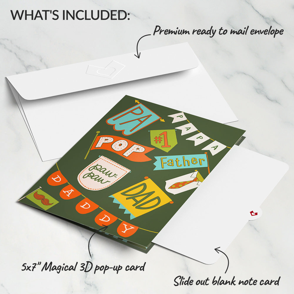 Happy Father's Day Banner Pop-Up Card、mySite、solidvoid