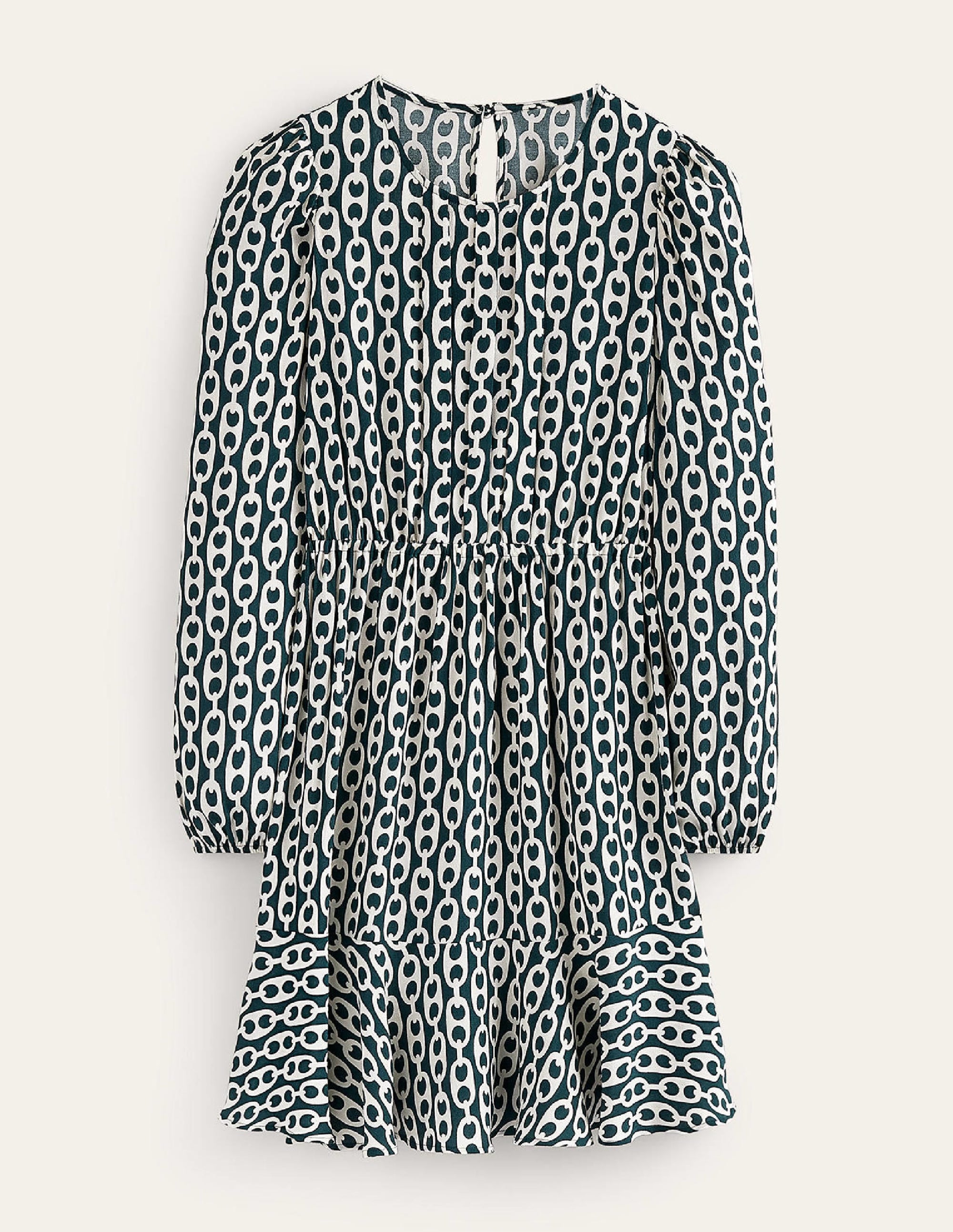  Pleated Peplum Mini Dress-Emerald Night, Geo Chain、mySite、ashleygrahame