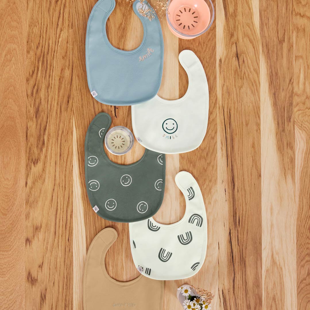  Lassig Value Pack Bibs - 5 Pack - Tiny Smile、mySite、merchandisen