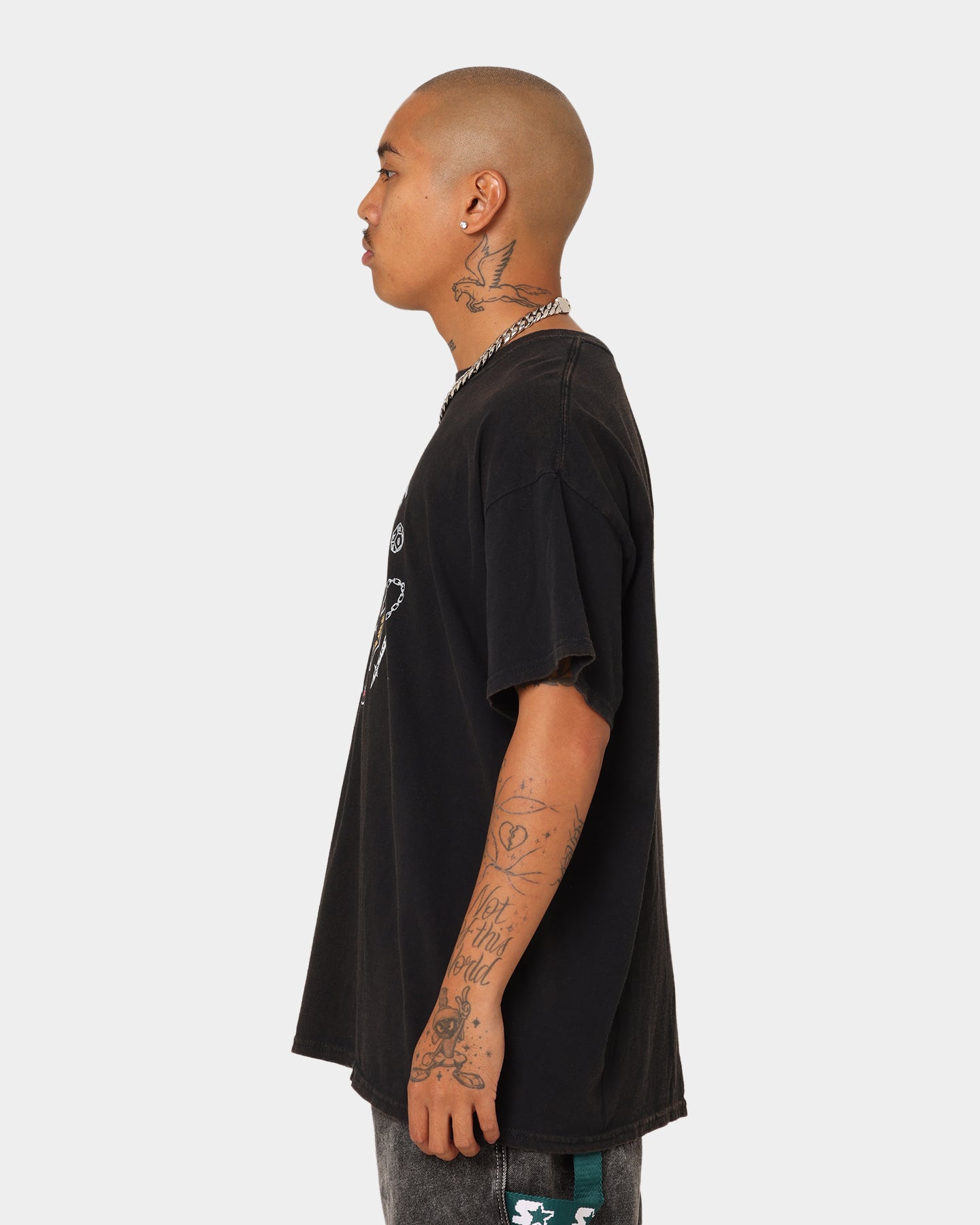 Goat Crew Goat Crew X Stranger Things Hellfire Club Vintage T-Shirt Washed Black、mySite、zt4zffjzw