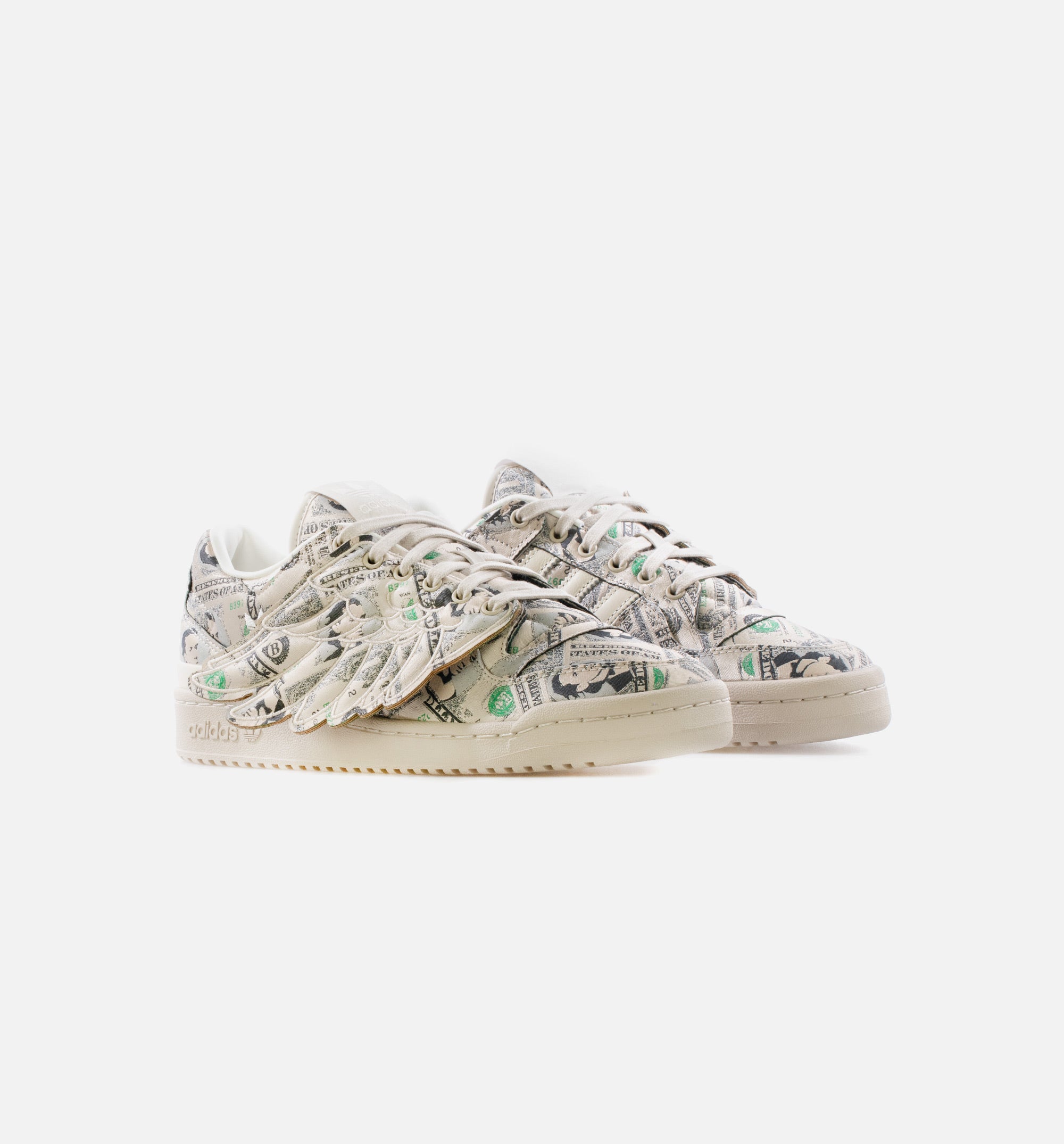 Jeremy Scott Forum Low Wings 1.0 Money Mens Lifestyle Shoe - Bliss/Green Night/Bliss、mySite、dreamappss