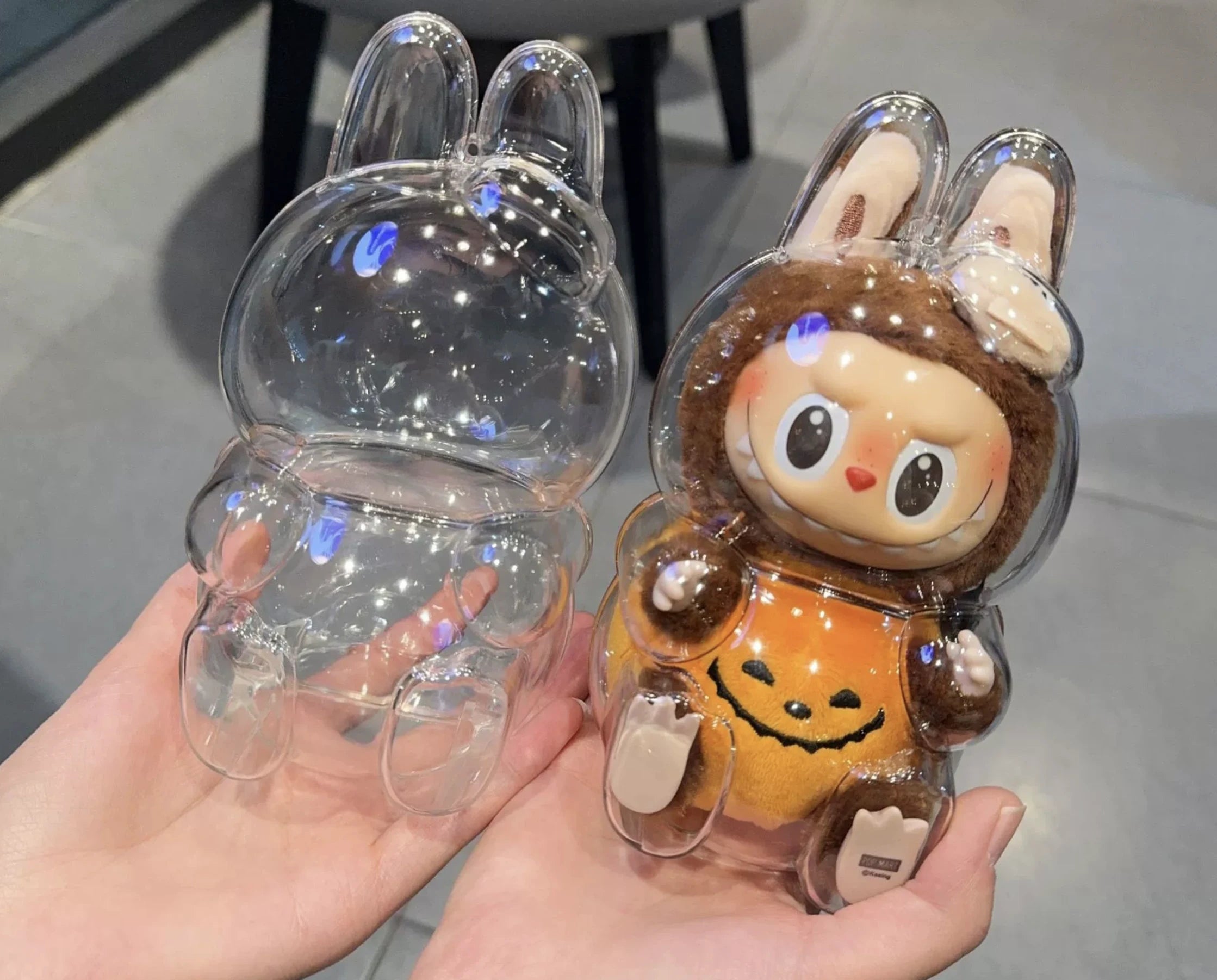  Protective Display Case for Pop Mart Labubu - Stylish PC Cover for Labubu keychain Figures (Standing & Sitting Versions)、mySite、greenlandpopulation