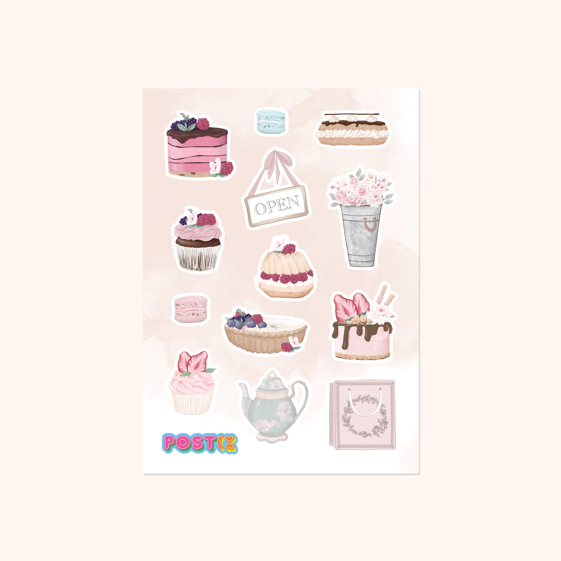  La Petite Patisserie Washi Sticker Sheet、mySite、ghnorth