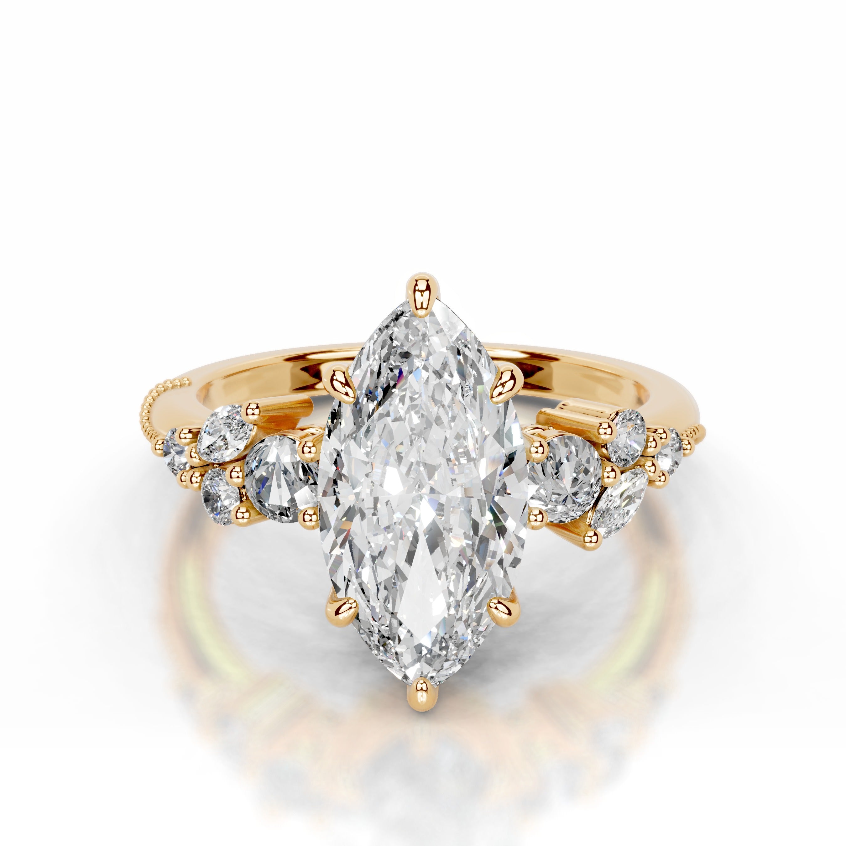 Eduarda Lab Grown Diamond Ring - 18K Yellow Gold、mySite、hinf8tx79