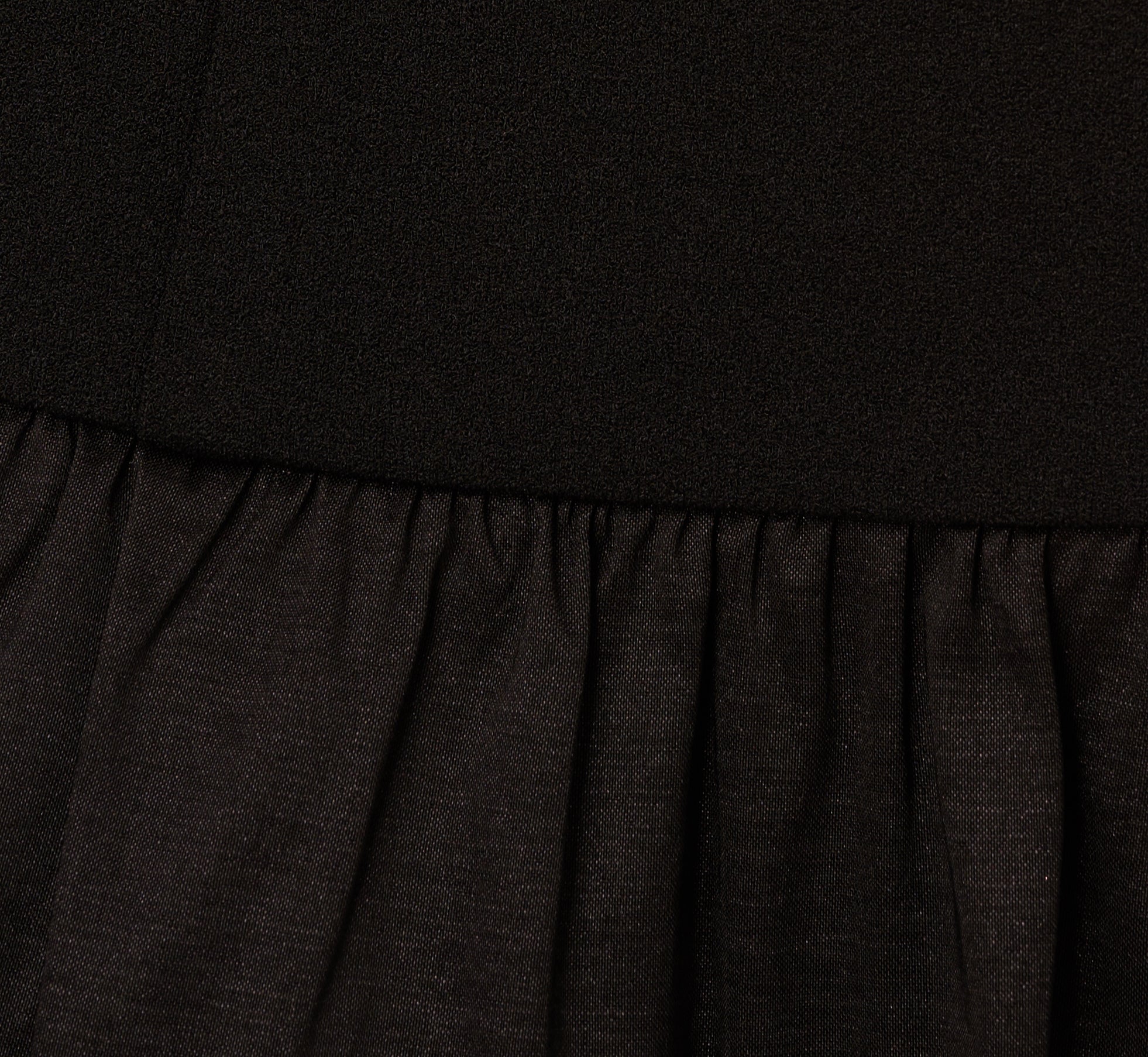 Crepe And Taffeta Drop Waist Short Dress In Black、mySite、solidvoid