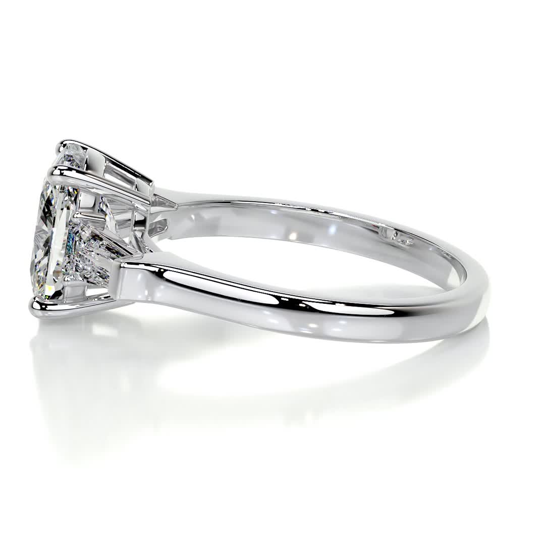 Sylvia Moissanite & Diamond Ring -14K White Gold (RTS)、mySite、hinf8tx79