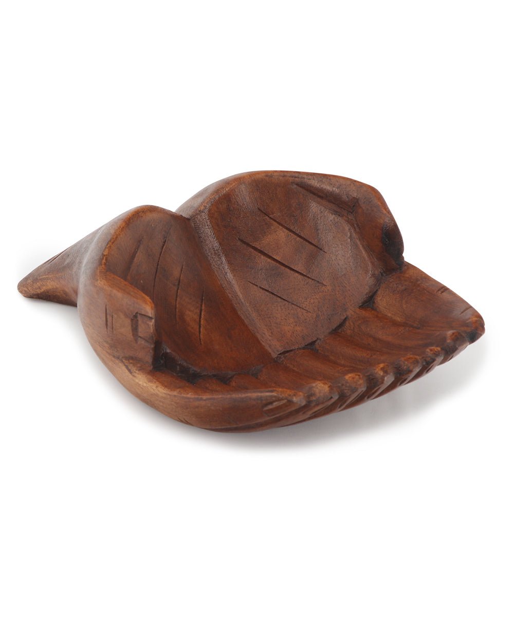 Offering Hands Wooden Carving and Display Bowl, Bali、mySite、topwebapps
