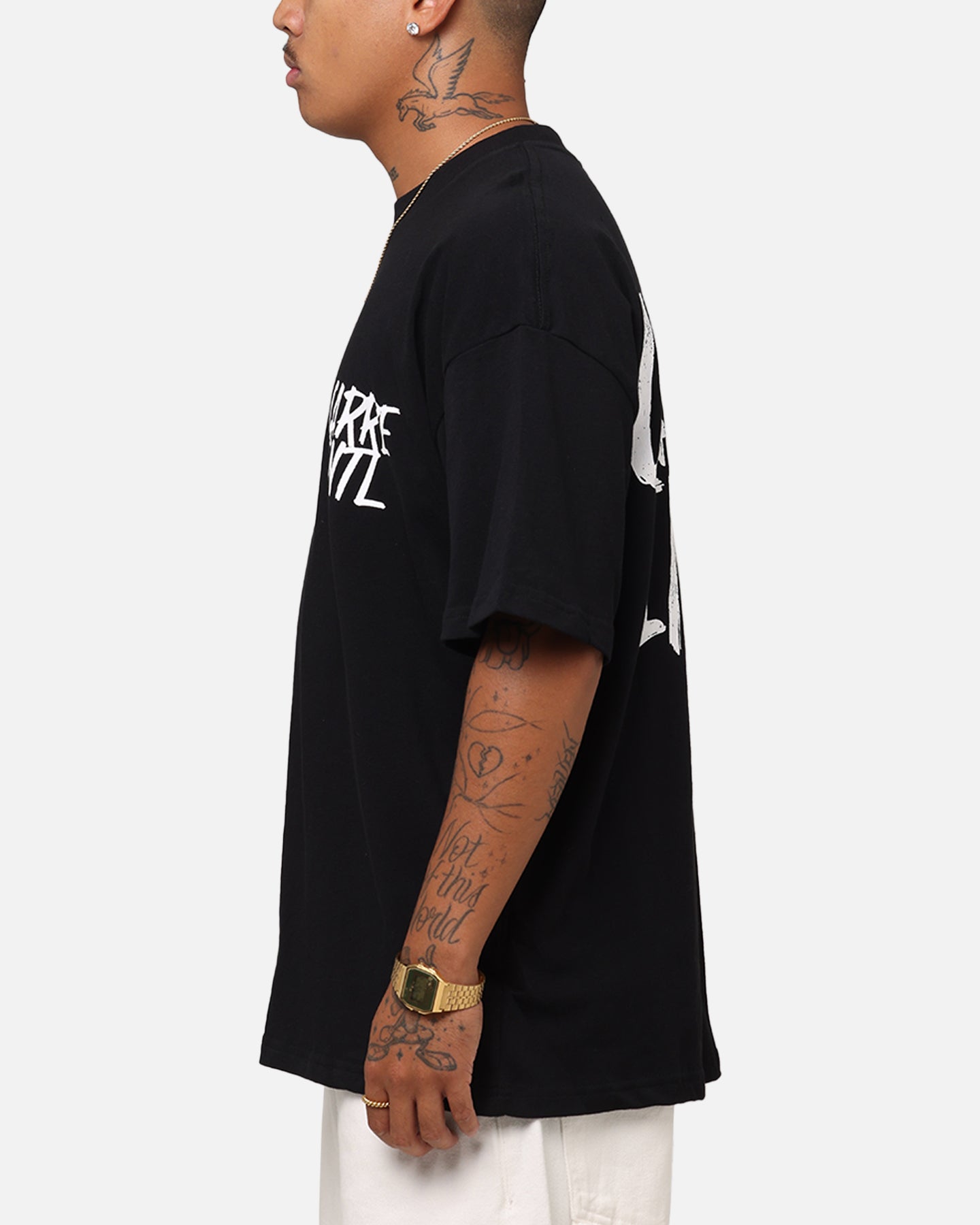 Carre Intl Drop Shoulder T-Shirt Black、mySite、zt4zffjzw