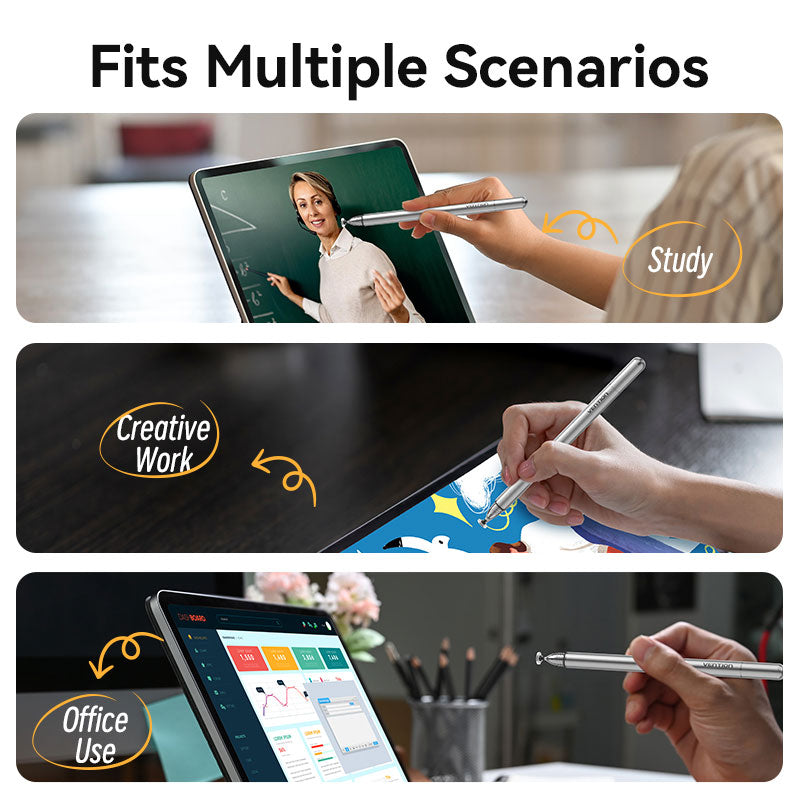 Vention 2-in-1 Stylus Pen Gray Aluminum Alloy Type、mySite、fannypackpong