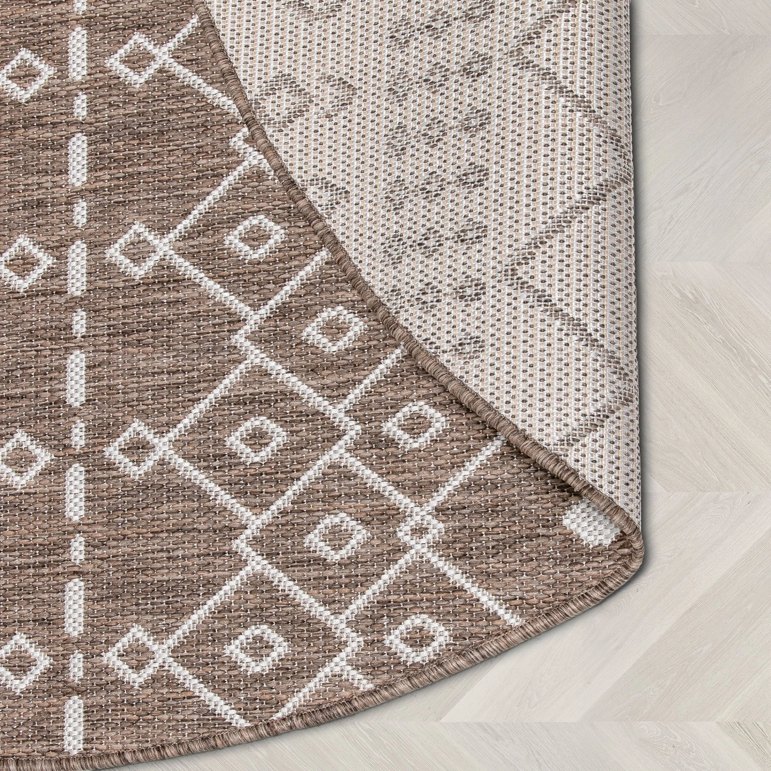 Nord Moroccan Tribal Indoor Outdoor Taupe Flatweave Rug、mySite、gigharbornorthrealestate
