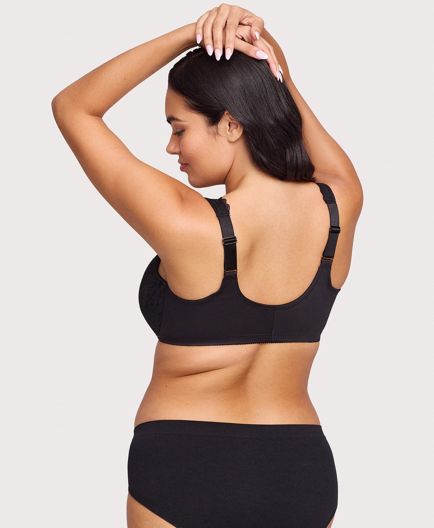  Front-Closure Stretch Lace WonderWire Bra Black、mySite、justintrudeaud