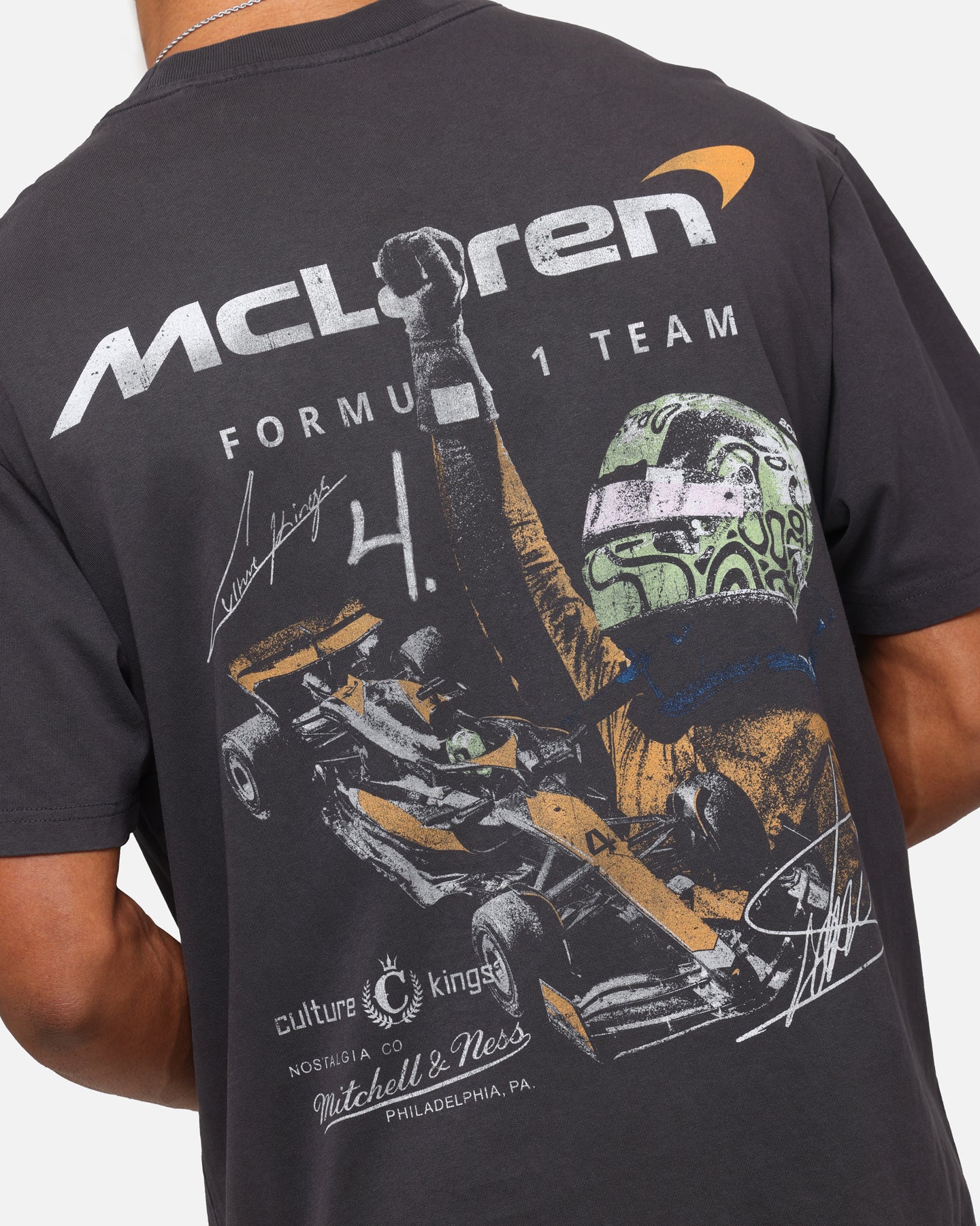 Mitchell & Ness X Mclaren Lando Norris Victory T-Shirt Faded Black、mySite、zt4zffjzw