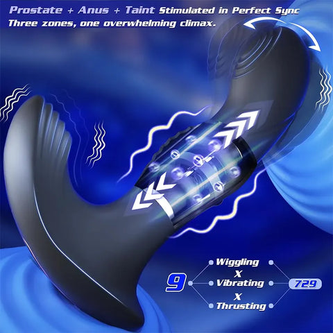 Prostate Vibrator with Wiggling Tip