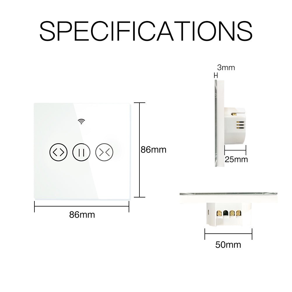 MOES ZigBee Curtain Switch Smart Touch RF Roller Blinds Shutter Switch EU、mySite、fannypackpong