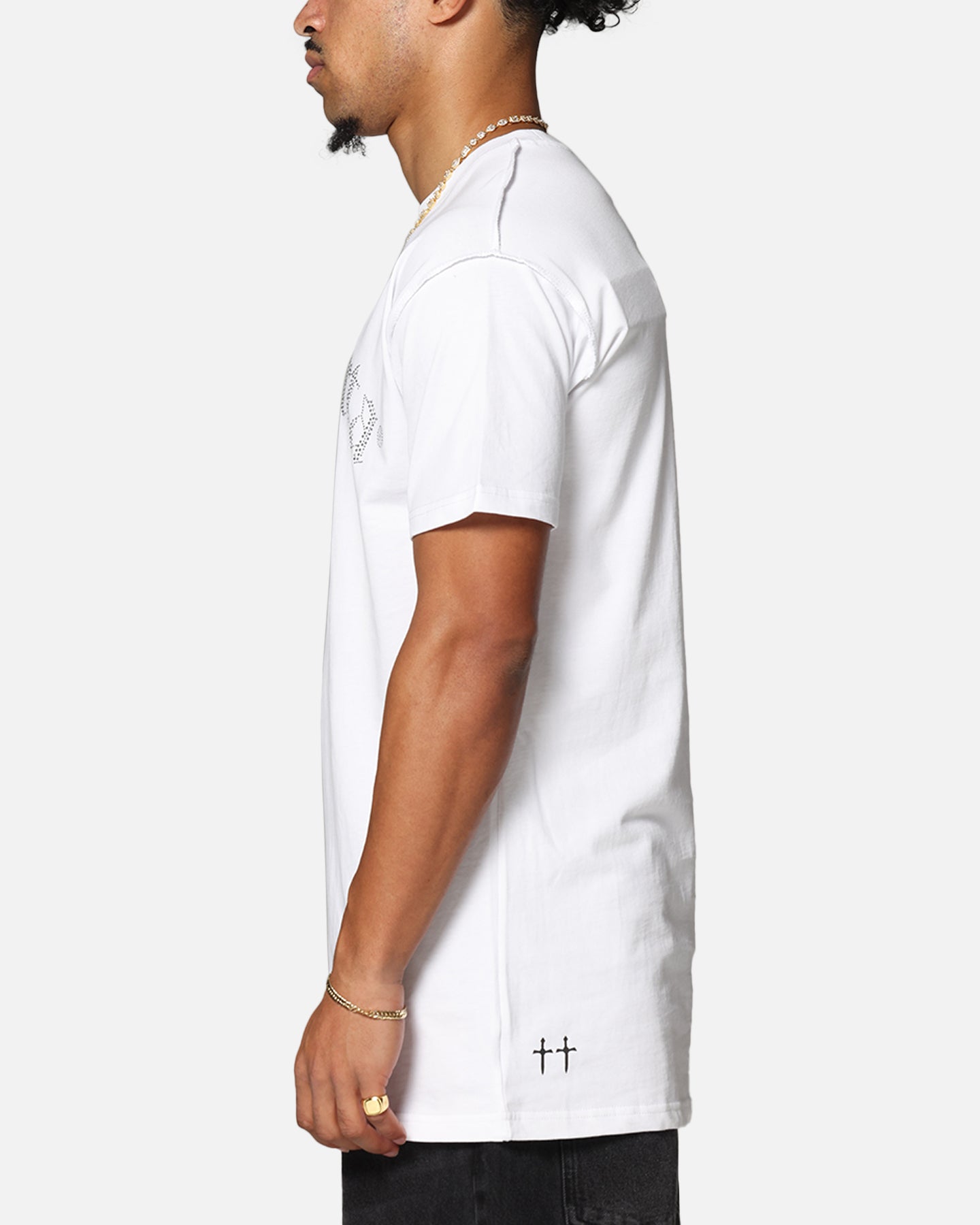 Saint Morta Rhinestone T-Shirt White、mySite、zt4zffjzw