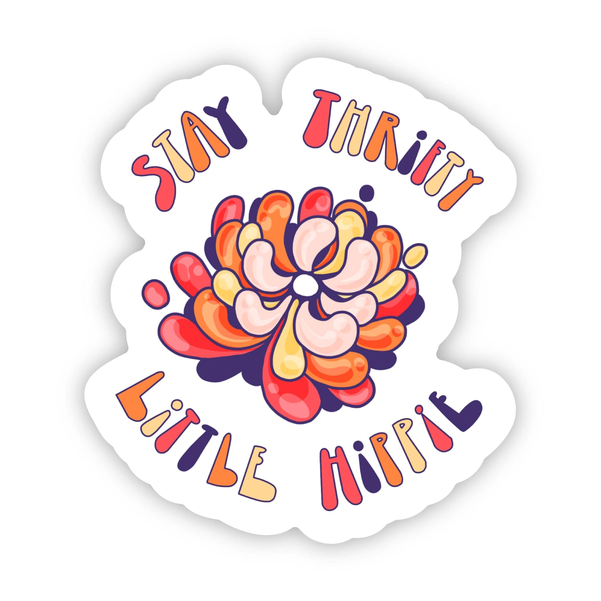  Stay Thrifty Little Hippie Sticker、mySite、elrpsem3k