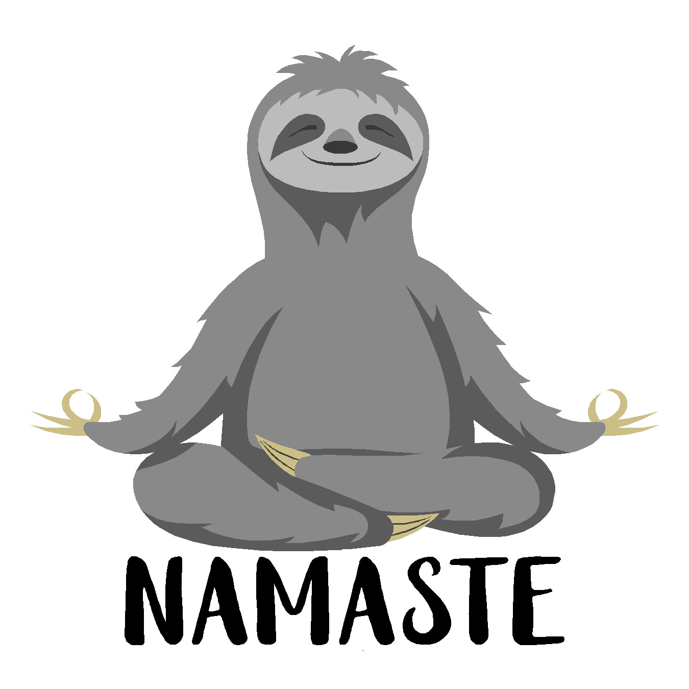  Sloth Namaste Vinyl Sticker Decal、mySite、ghnorth