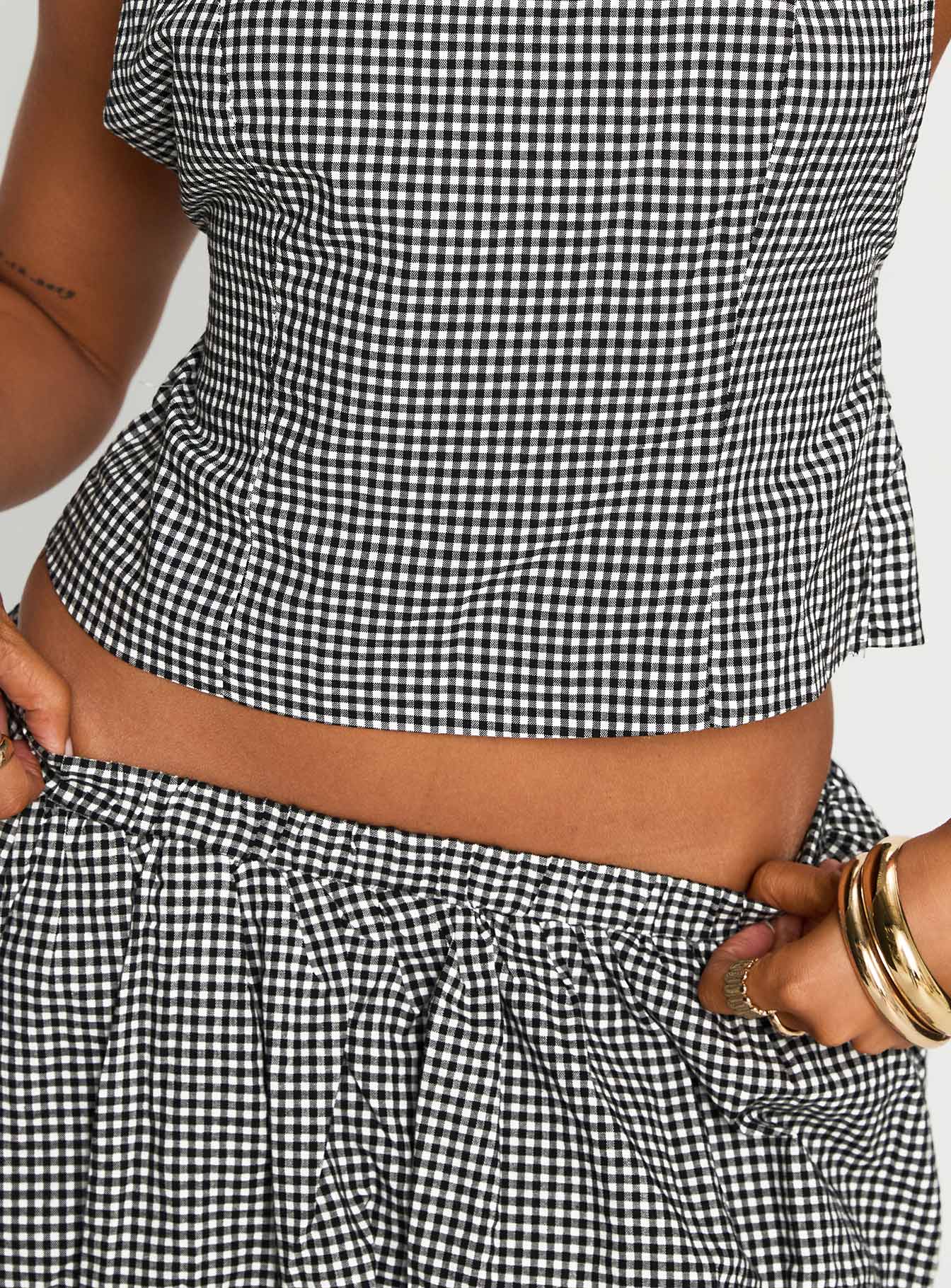 More My Jam Bubble Hem Set Black / White、mySite、solidvoid