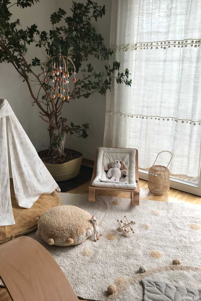 WASHABLE RUG HIPPY DOTS NATURAL - HONEY、mySite、gigharbornorthrealestate