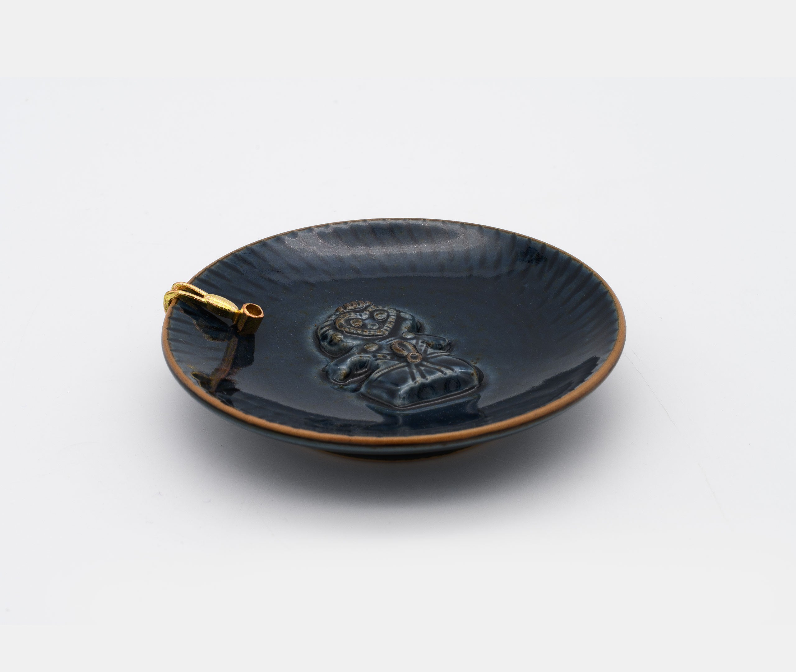 Jomon Dogu Incense Stick Holder Owl - Navy、mySite、topwebapps