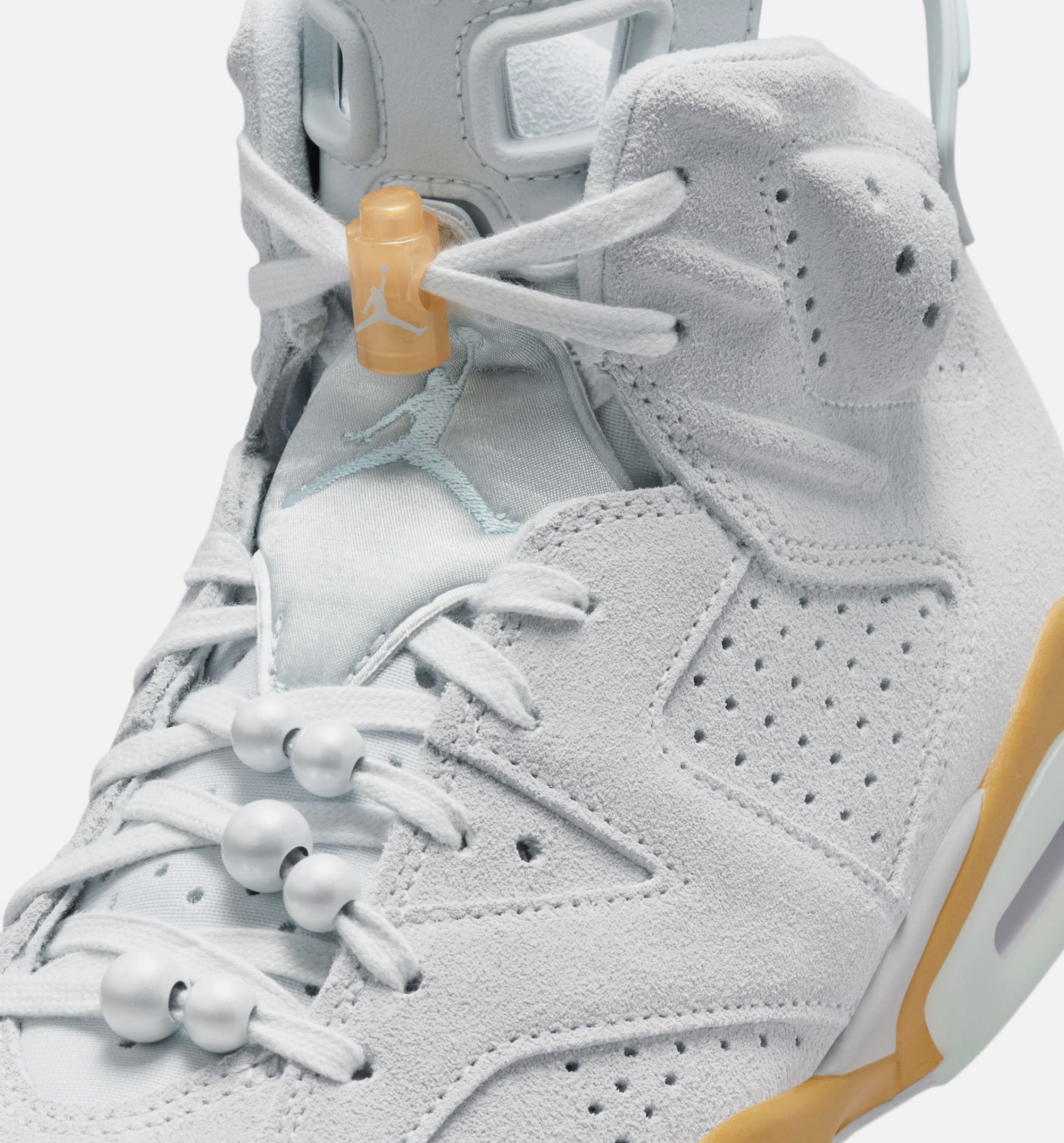 Air Jordan 6 Retro Pearl Womens Lifestyle Shoe - Pure Platinum/Glacier Blue/Metallic Gold、mySite、dreamappss