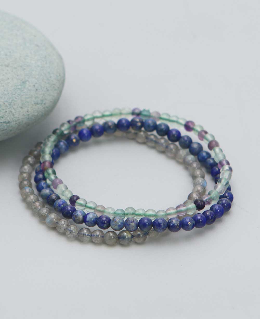 Gemstone Energy Bracelets for Insight and Intuition, Set of 3、mySite、topwebapps