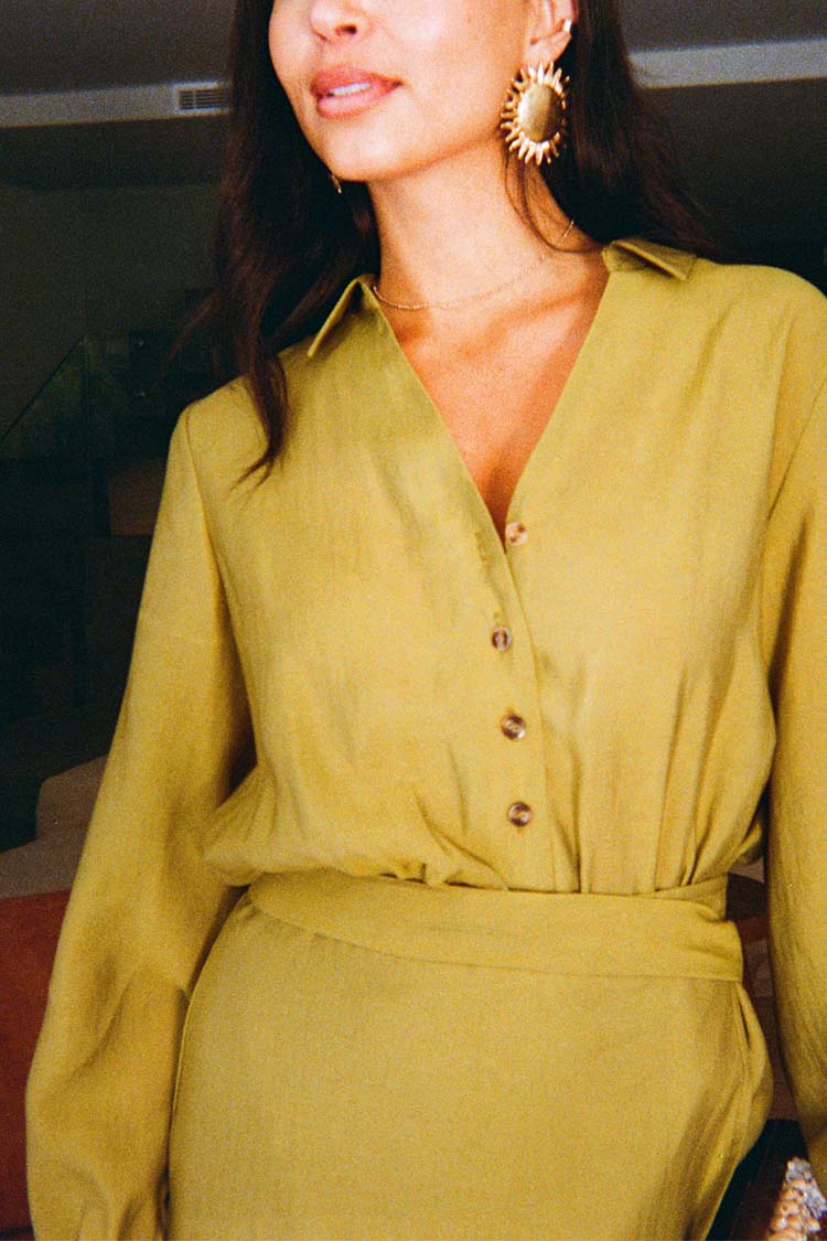 Olive Mini Miley Shirt Dress、mySite、solidvoid