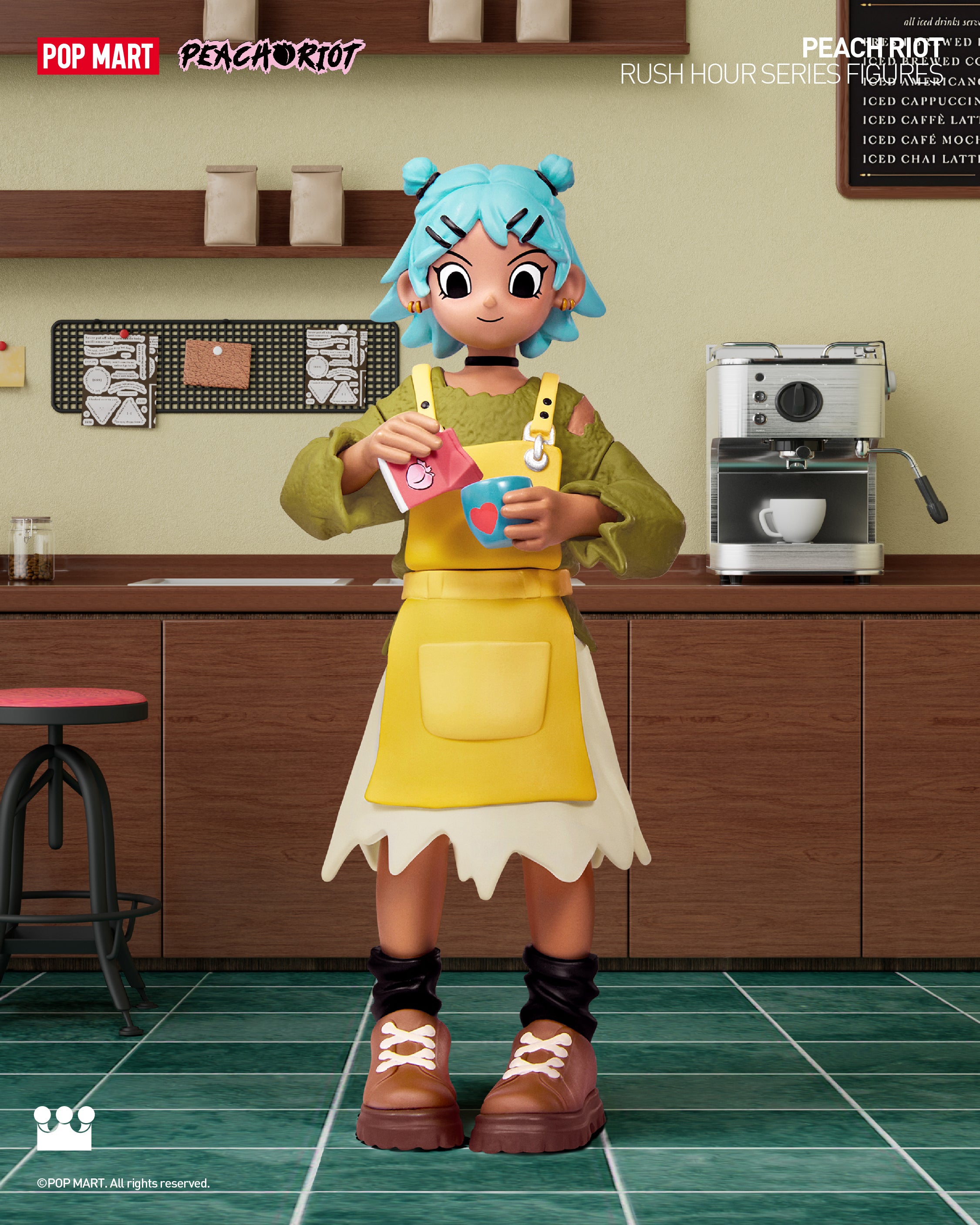  POP MART Peach Riot Rush Hour Series Figures、mySite、greenlandpopulation
