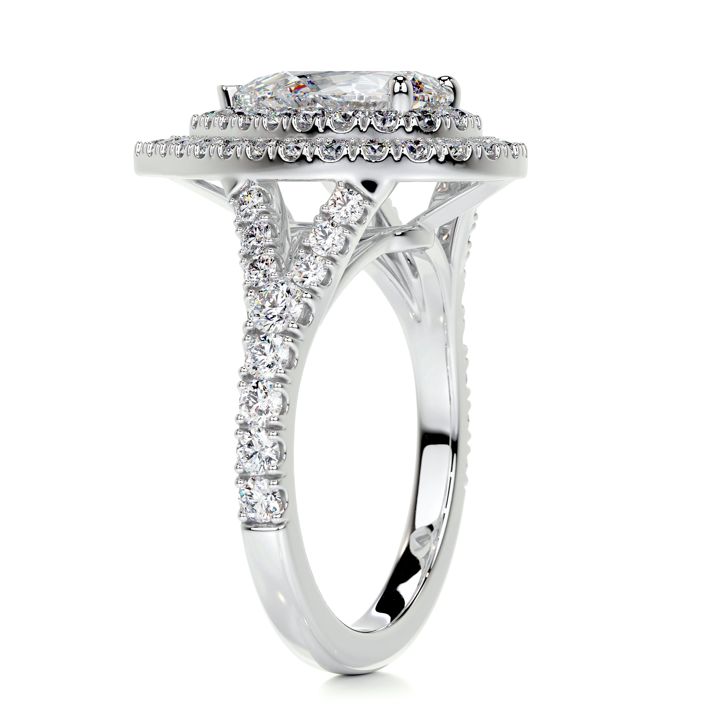 Melanie Moissanite & Diamond Ring -18K White Gold、mySite、hinf8tx79