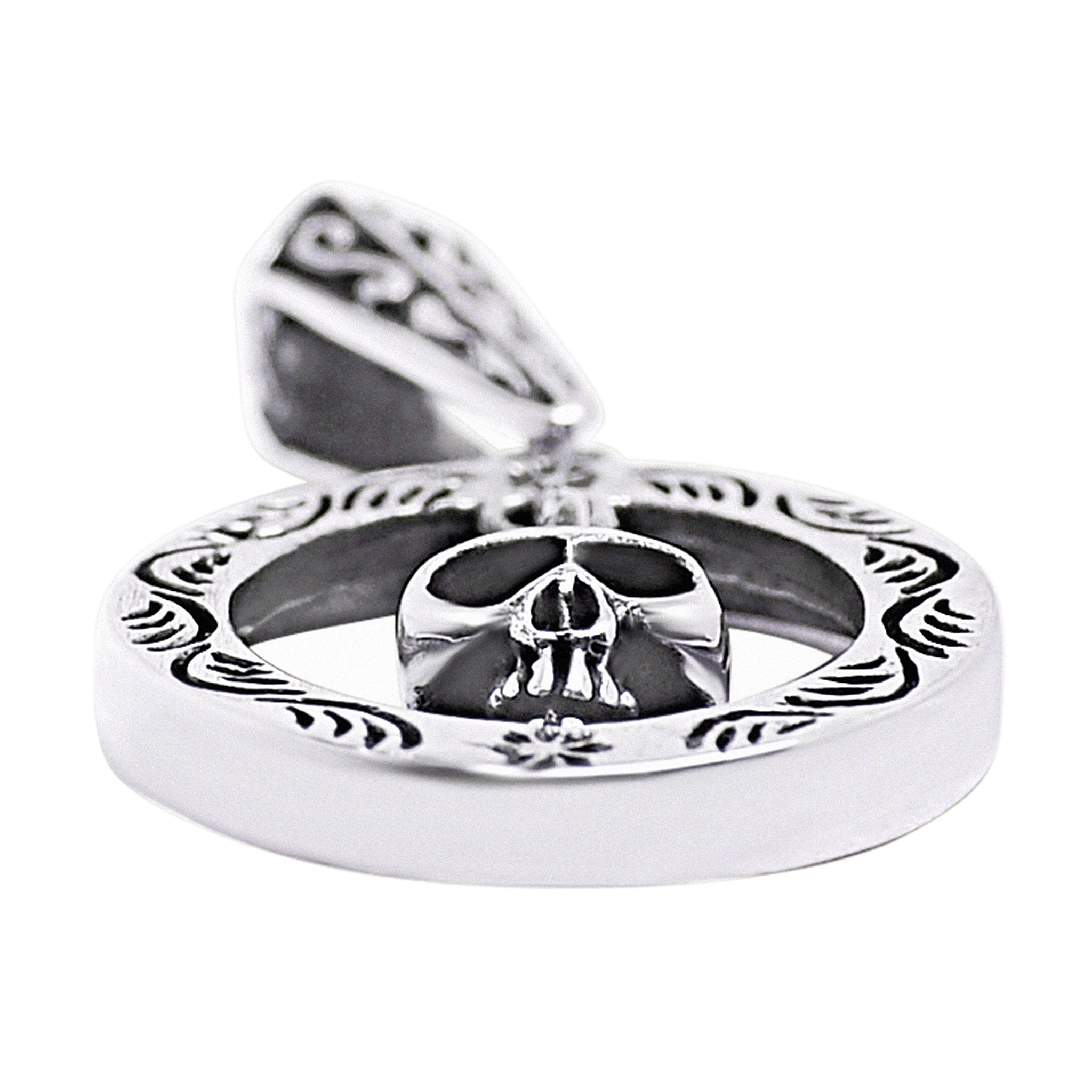 Sterling Silver Circle Skull Pendant / SSP0011、mySite、dreamappss