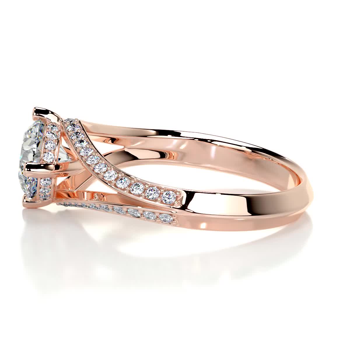 Harlow Moissanite & Diamond Ring -14K Rose Gold (RTS)、mySite、hinf8tx79