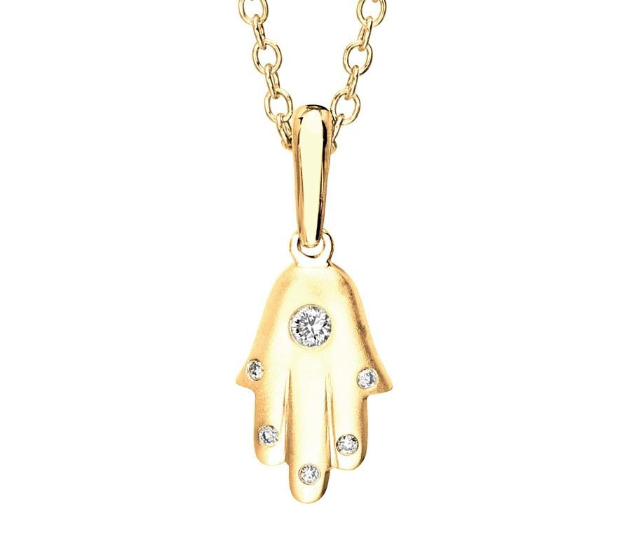 Modern Hamsa Necklace In Yellow Gold、mySite、topwebapps