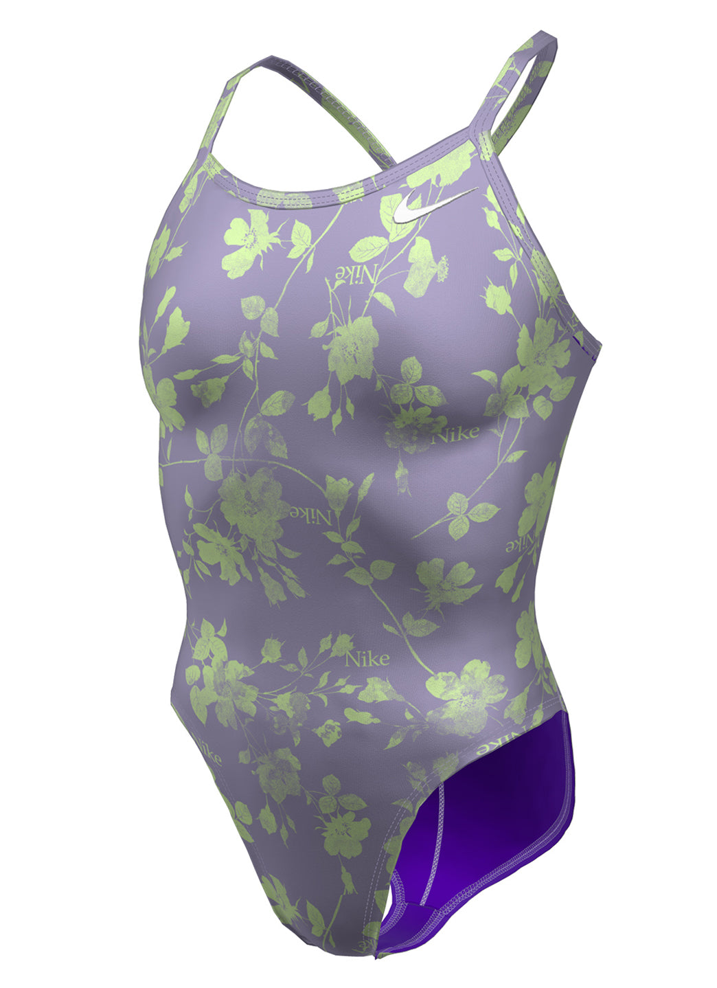 Nike Women's HydraStrong Multi Print Racer Back One Piece Swimsuit、mySite、noshort