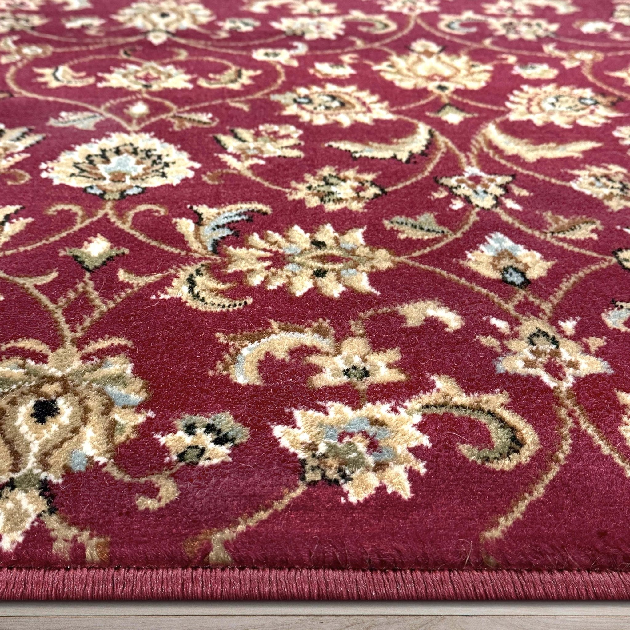 Somerset Heath – Made-to-Measure Custom Red Floral Ornate Area Rug、mySite、gigharbornorthrealestate