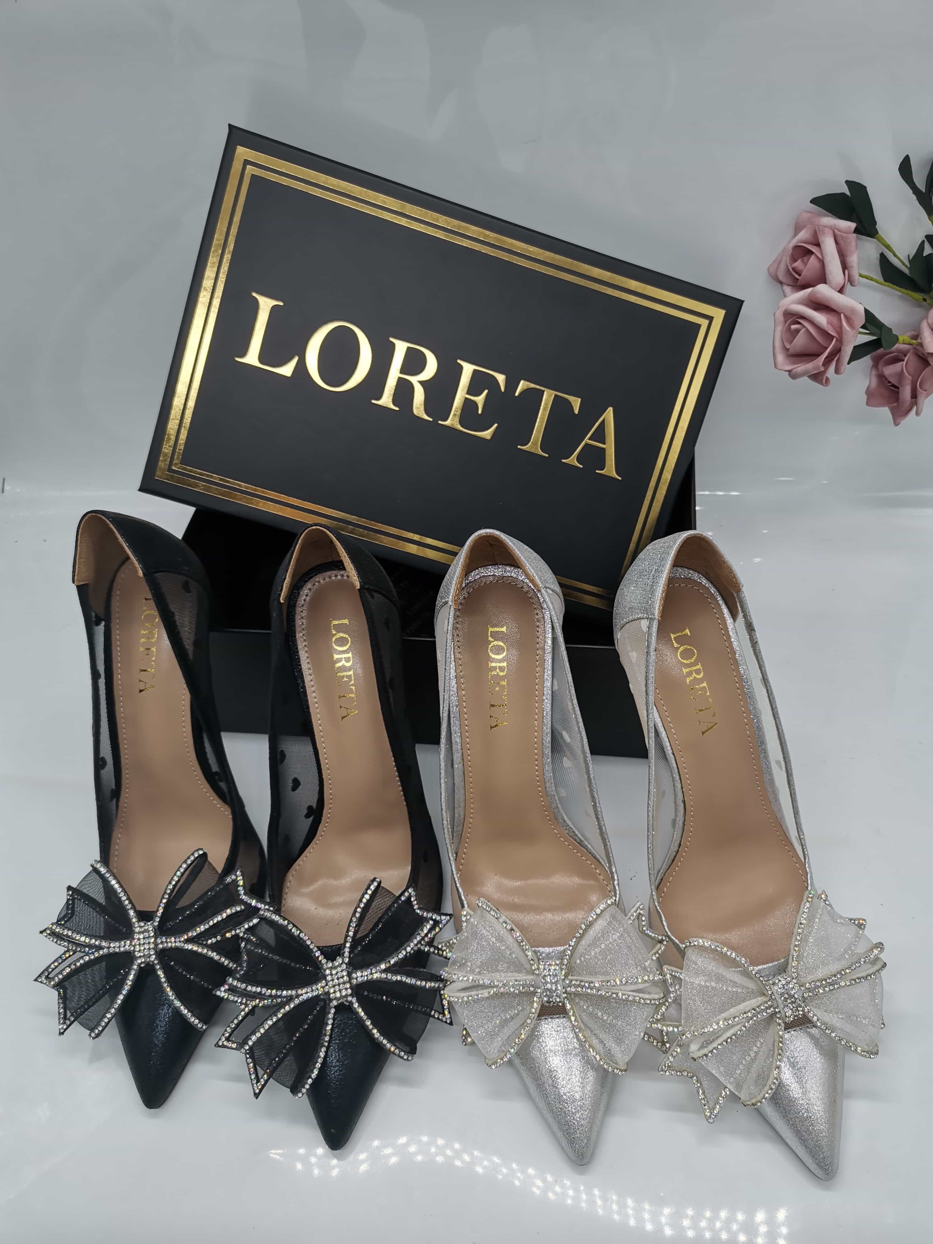  Belvia Crystal Bow Heels (Black)、mySite、merchandisen