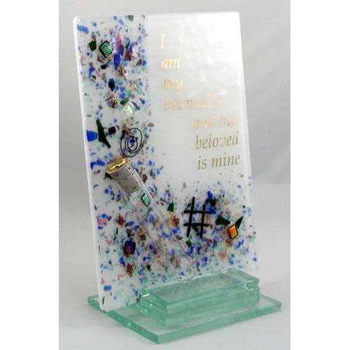 Beames Designs ’I Am My Beloved’s And My Beloved Is Mine’ Plaque With Wedding Glass Tube、mySite、topwebapps