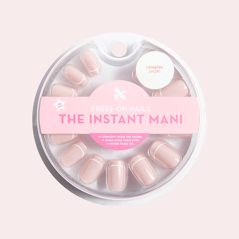 Outlined French - Press-On | Short | Squoval、mySite、solidvoid