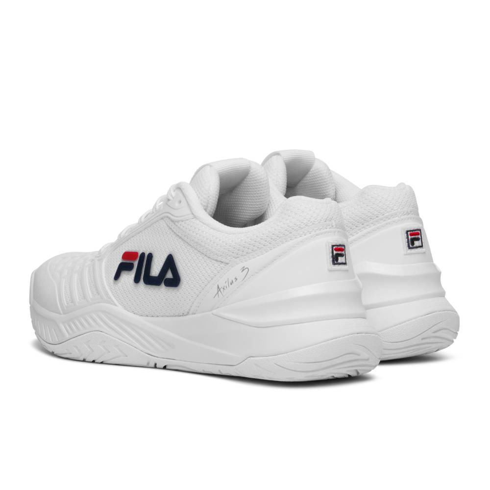 Fila Axilus 3 Women's Tennis Shoe (White/Navy)