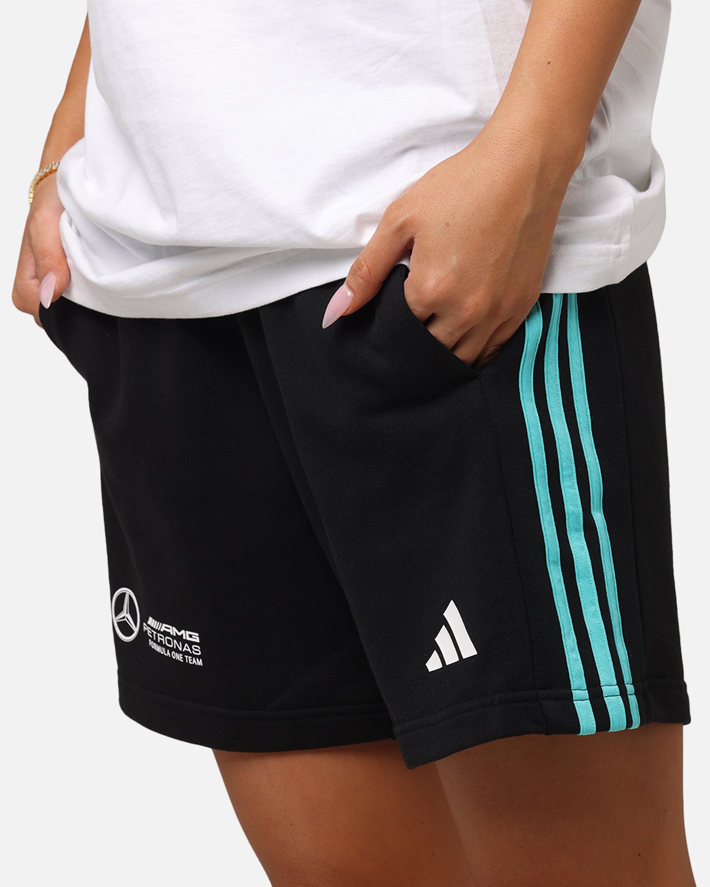 adidas x Mercedes-AMG PETRONAS Formula One F1 DNA Shorts Black/White、mySite、zt4zffjzw