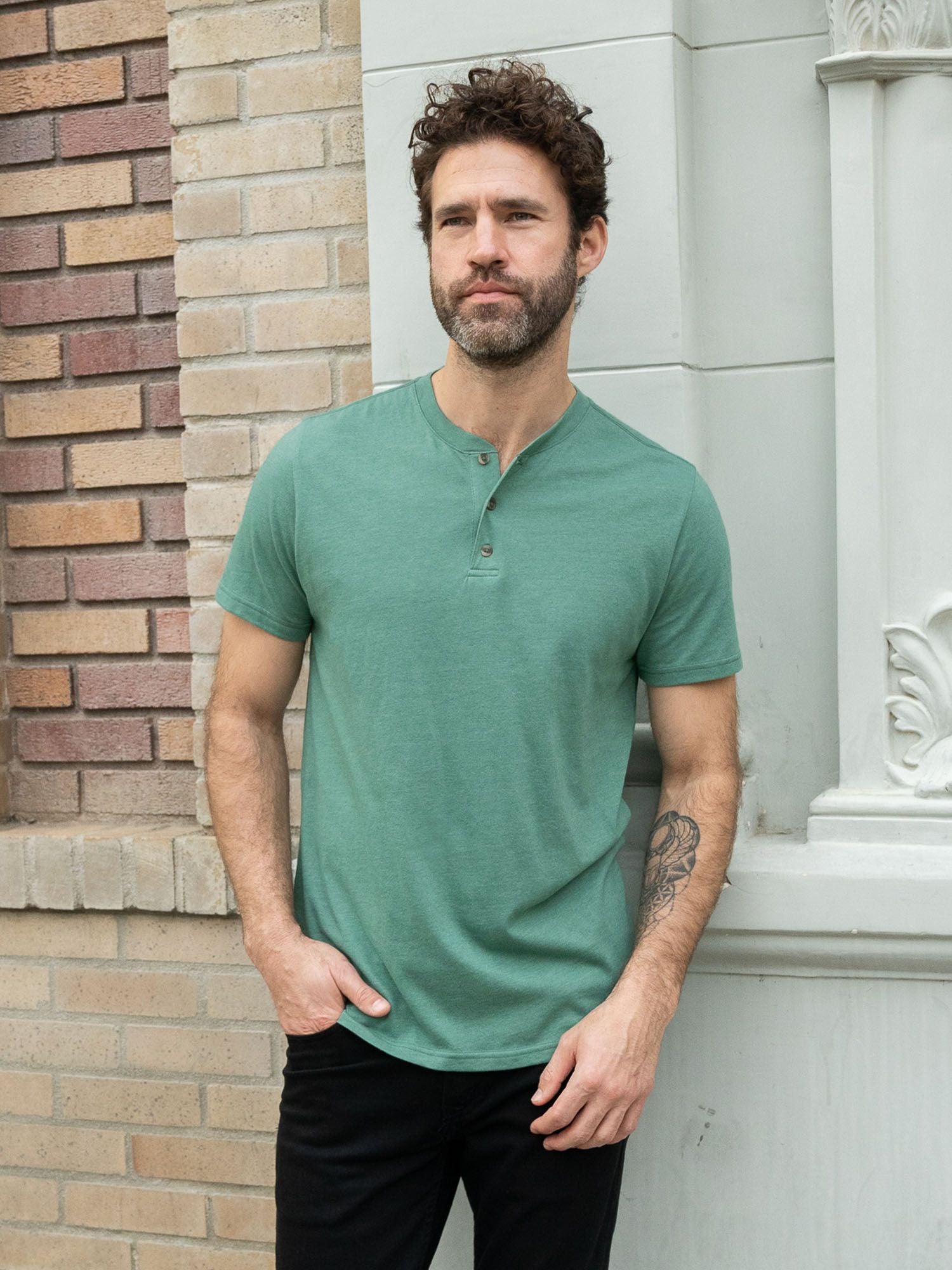  Ivy Short Sleeve Henley、mySite、ghnorth