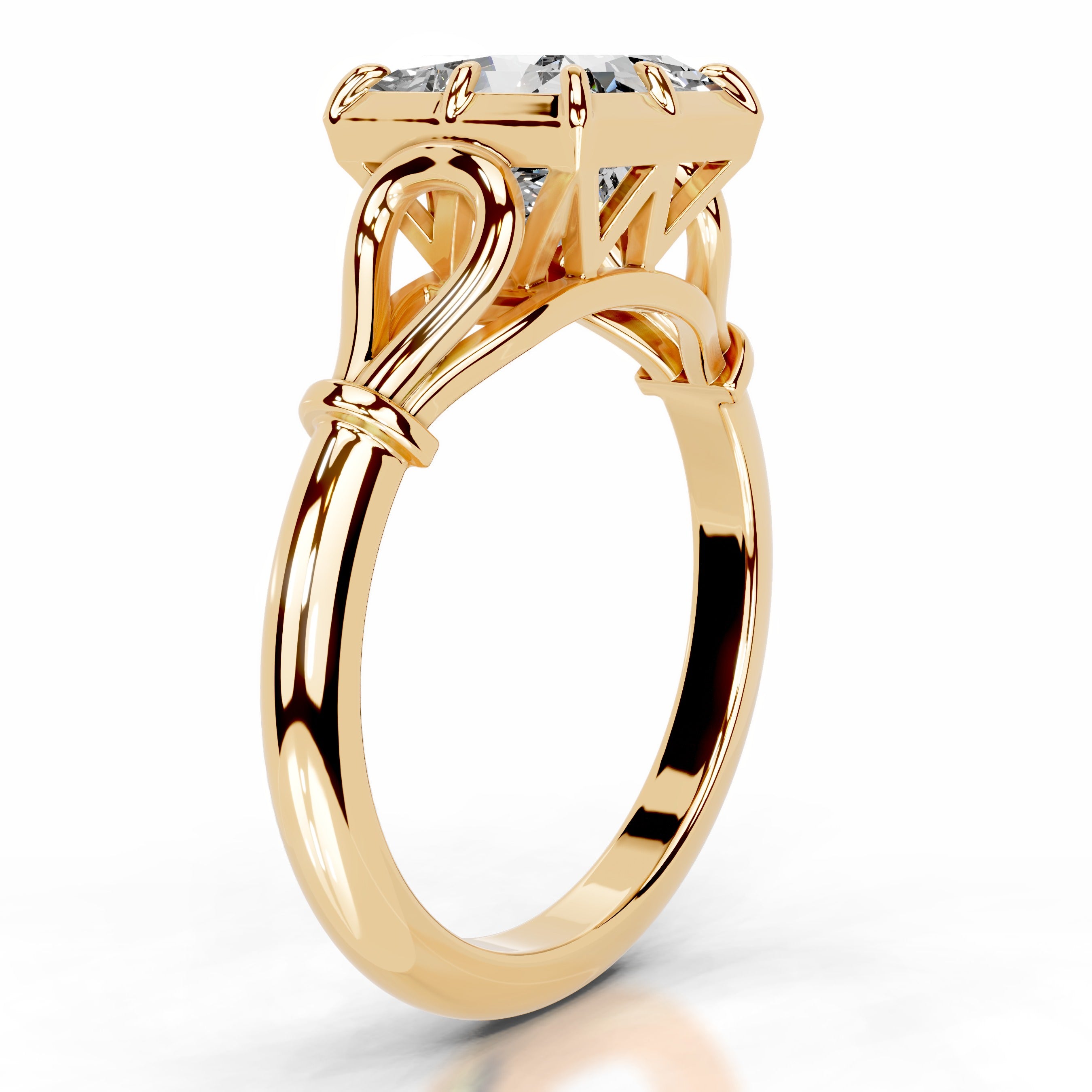 Estrella Lab Grown Diamond Ring - 18K Yellow Gold、mySite、hinf8tx79
