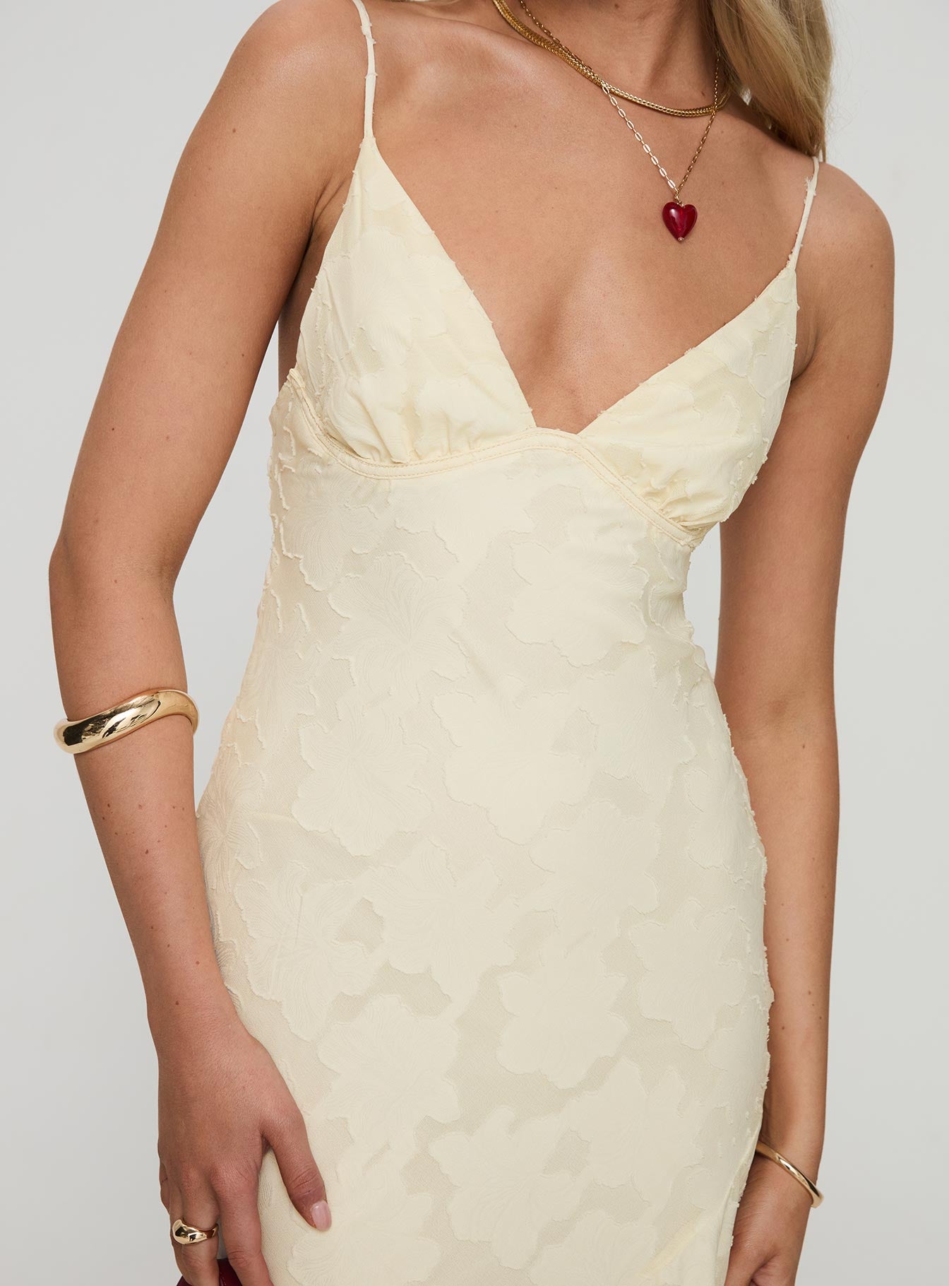 Cyrene Maxi Dress Lemon、mySite、solidvoid