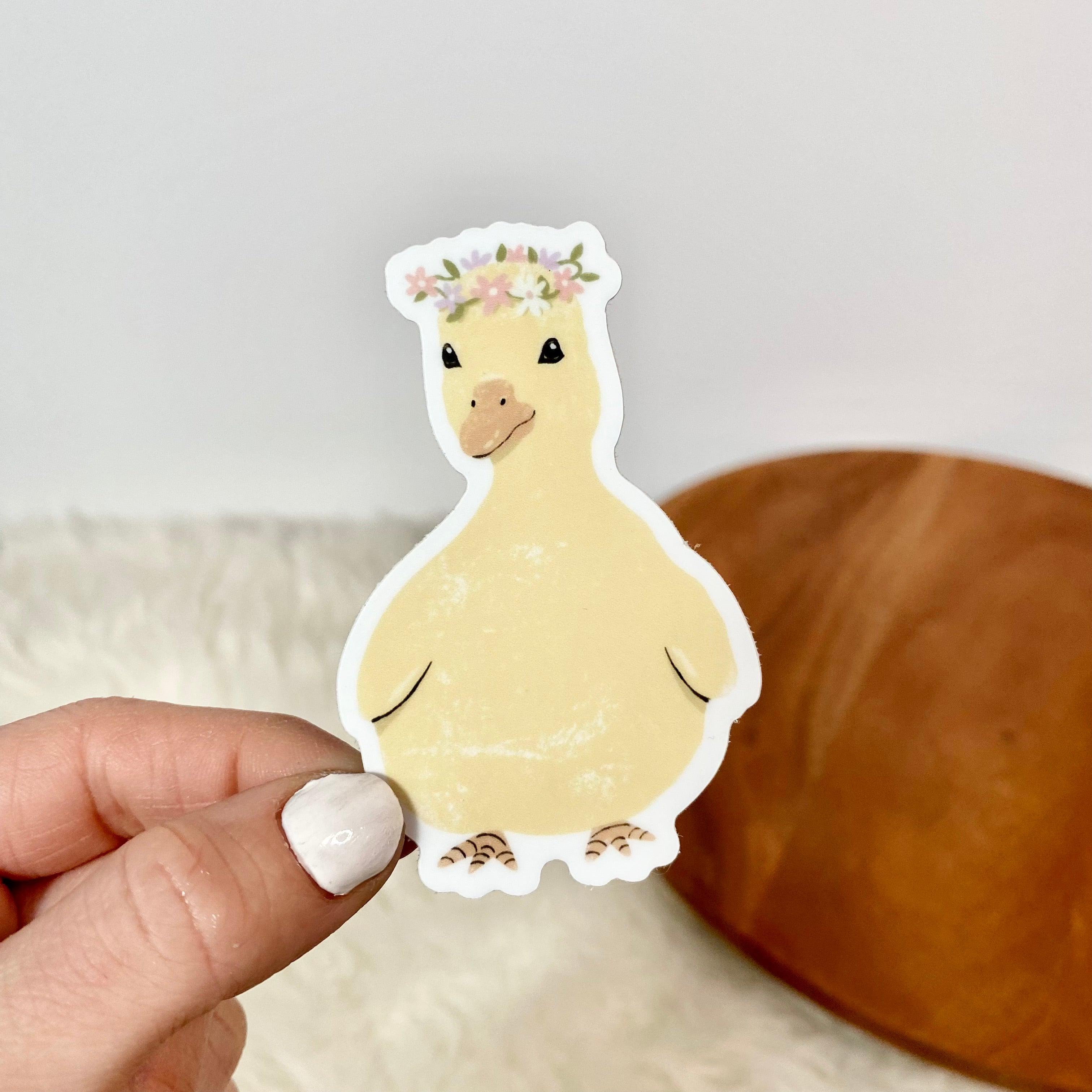  Cute Duck Flower Crown Sticker、mySite、elrpsem3k