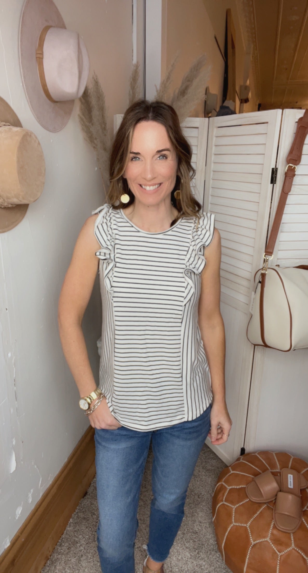 Shelly’s Striped Ruffle Tank、mySite、garagedoors4me