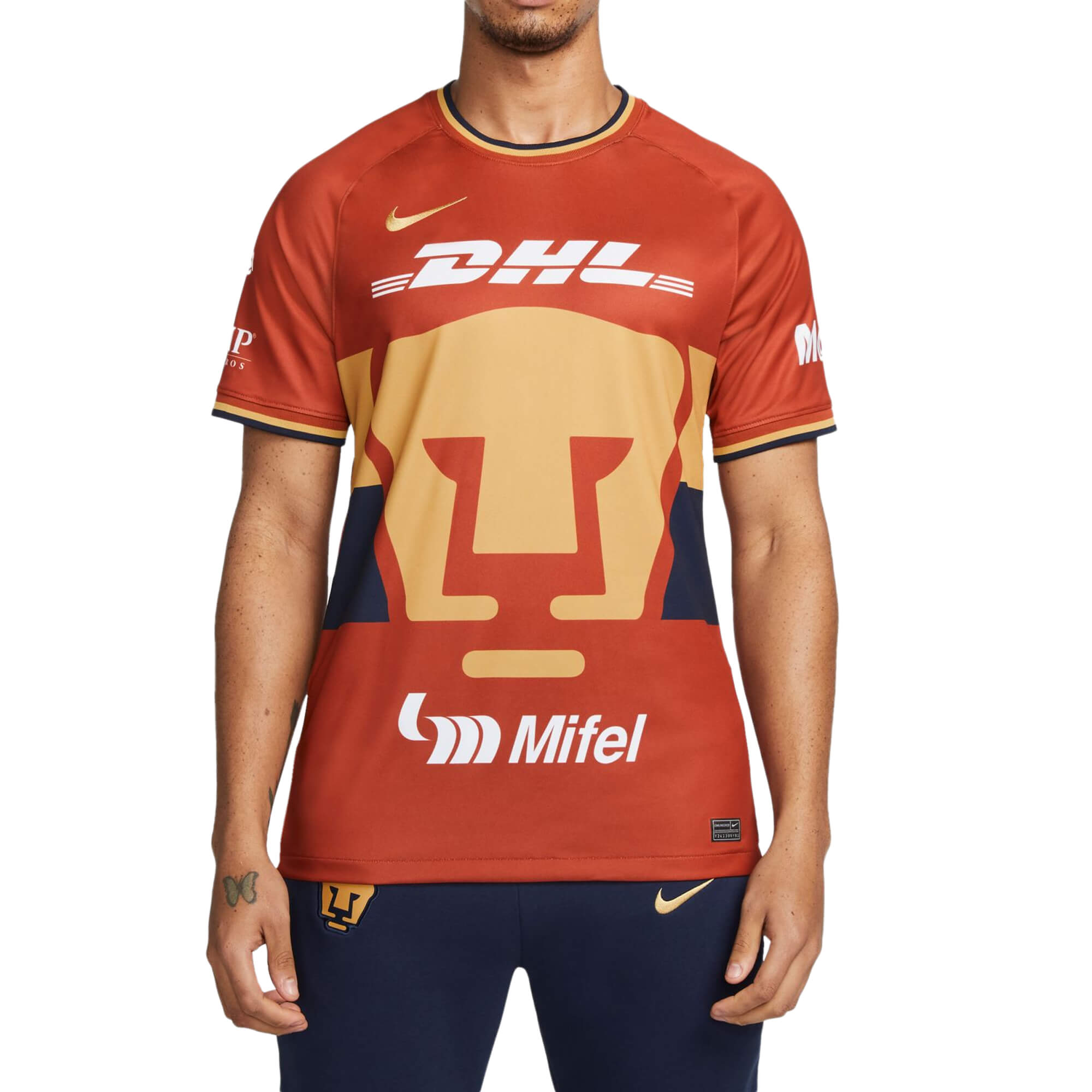 Nike Men's Pumas UNAM 2022/23 Third Jersey Fire Wood Orange/Truly Gold、mySite、bottomscart