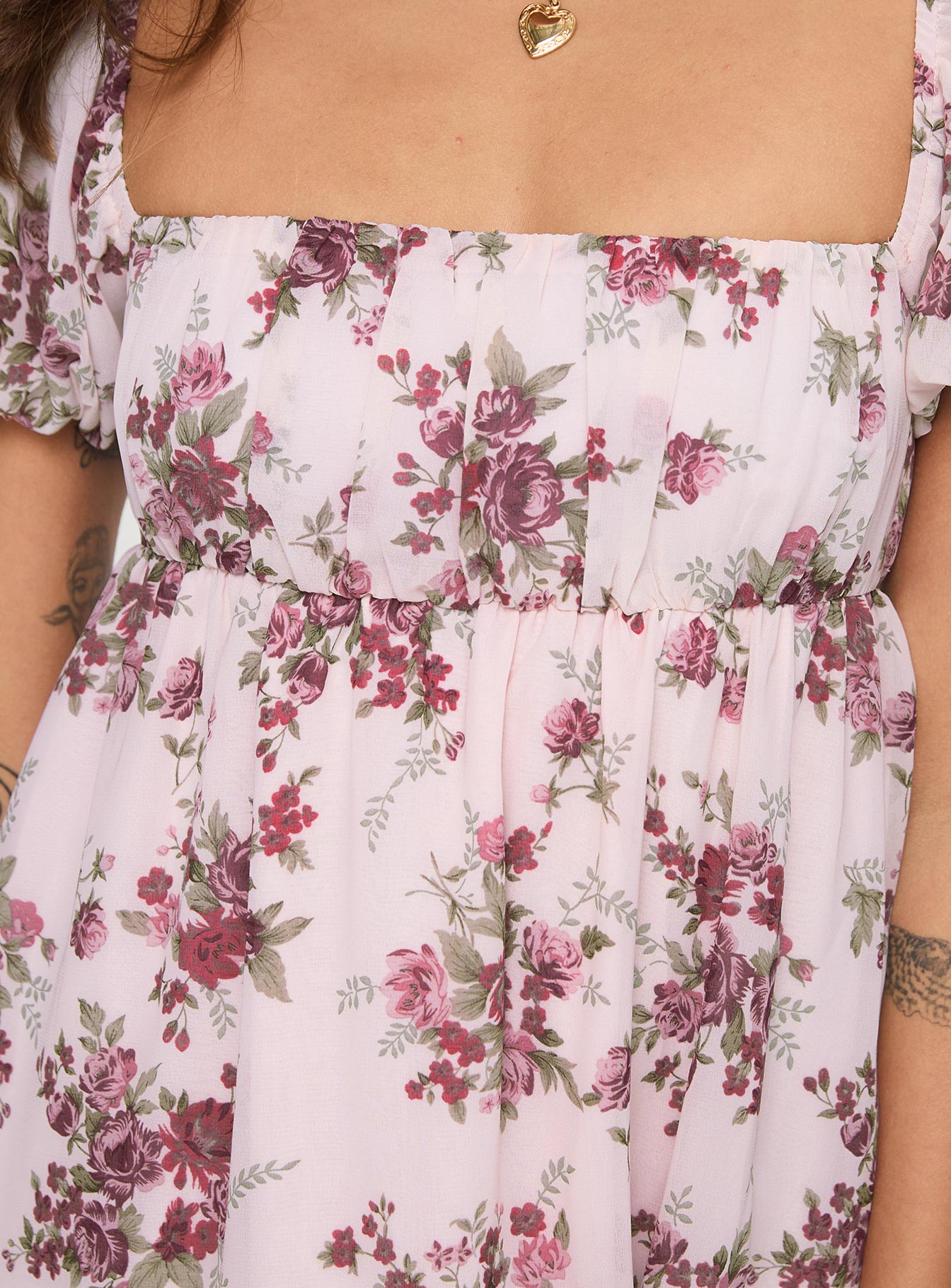 Let's Dance Mini Dress Cream Floral、mySite、solidvoid